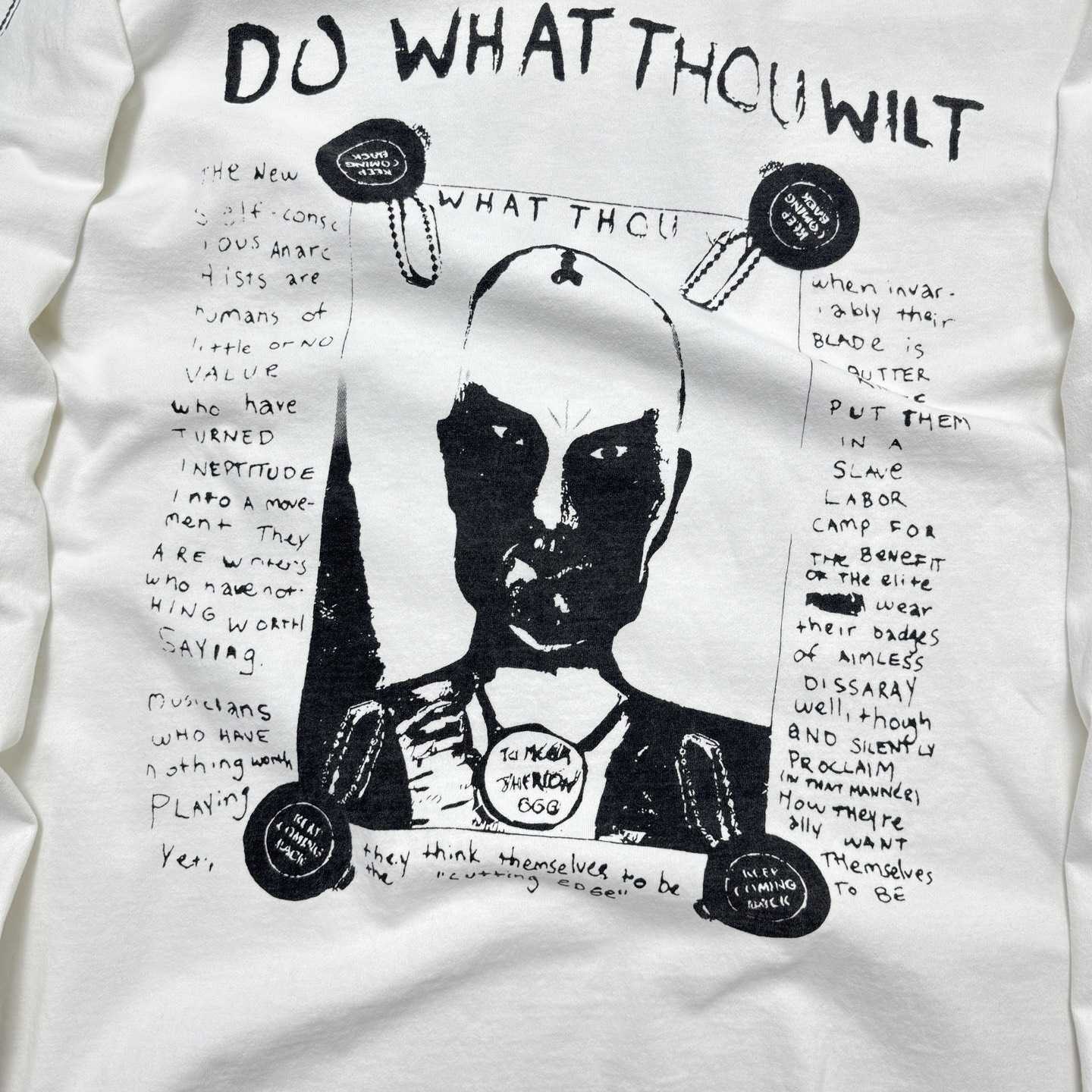 Enfants Riches Déprimés Do What Thou Wilt Long-Sleeve T-Shirt 'Faded White' - EUR FASHION