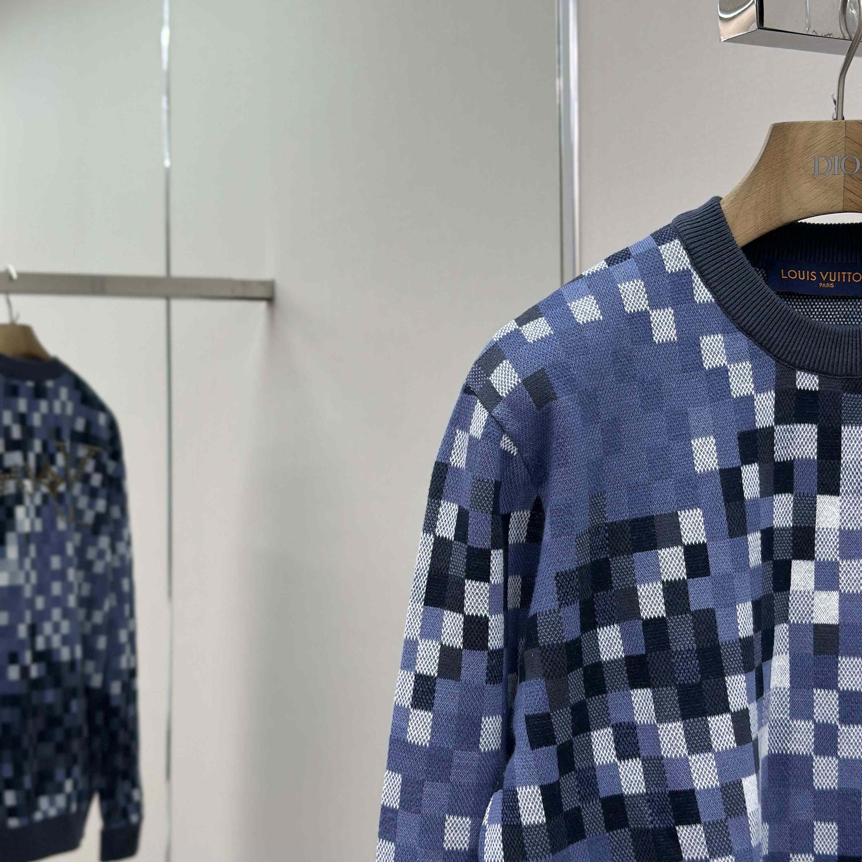Louis Vuitton LV Vers Damoflage Jacquard Pullover   1AGHTO - EUR FASHION