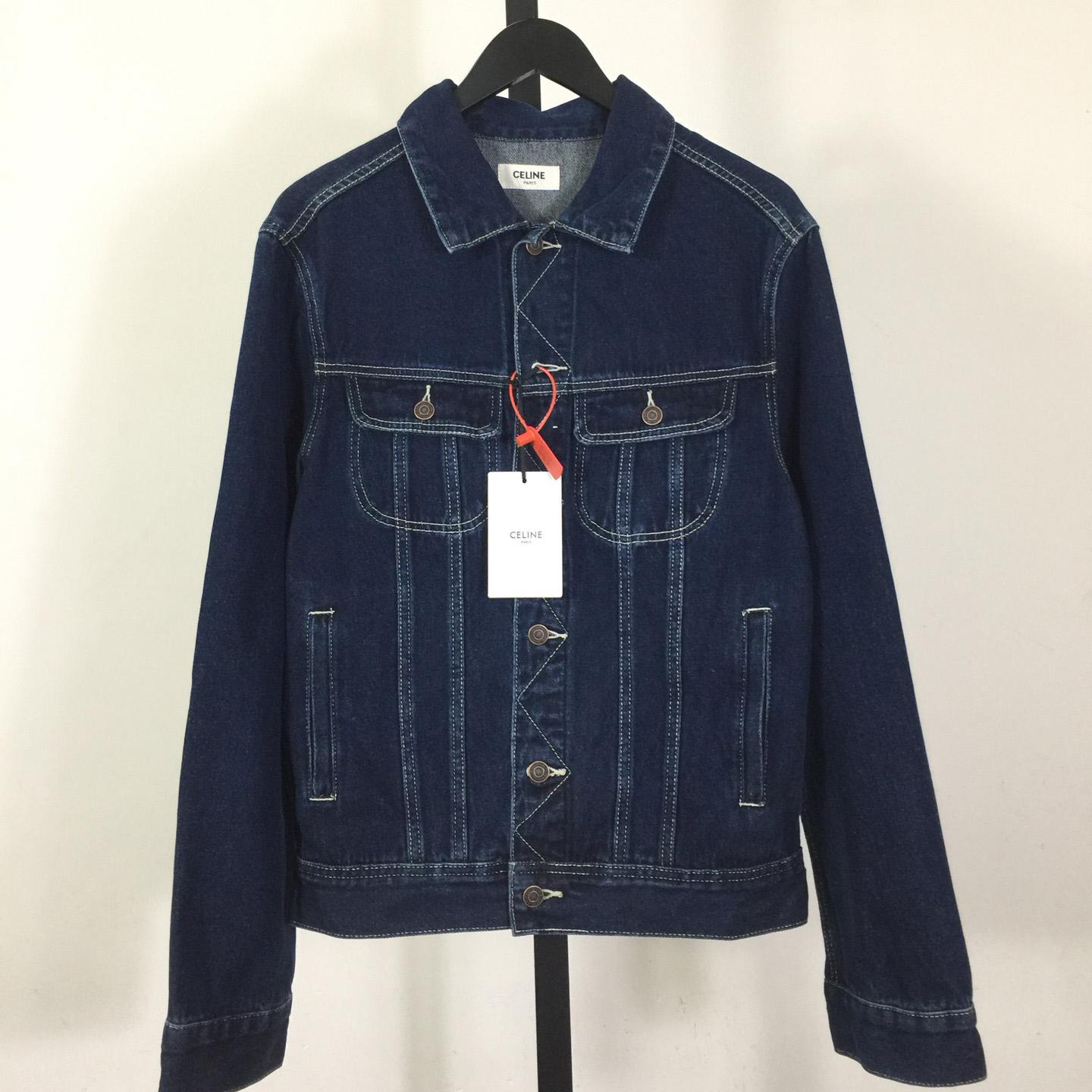 Celine Trucker Jacket In Royal Indigo Wash Denim - EUR FASHION