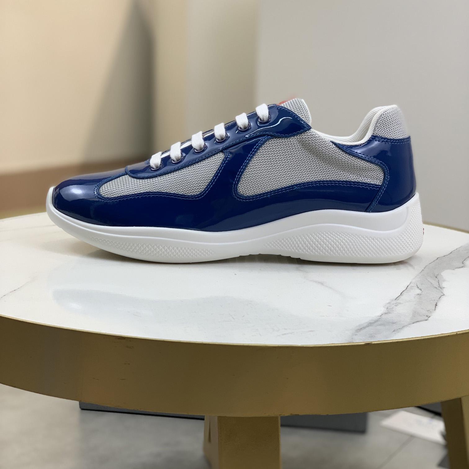Prada Patent Leather And Technical Fabric Prada America's Cup Sneakers - EUR FASHION