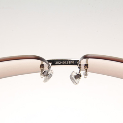 Cartier CT_3524012 Diamond Black Buffalo Eyeglasses In Silver Brown - EUR FASHION