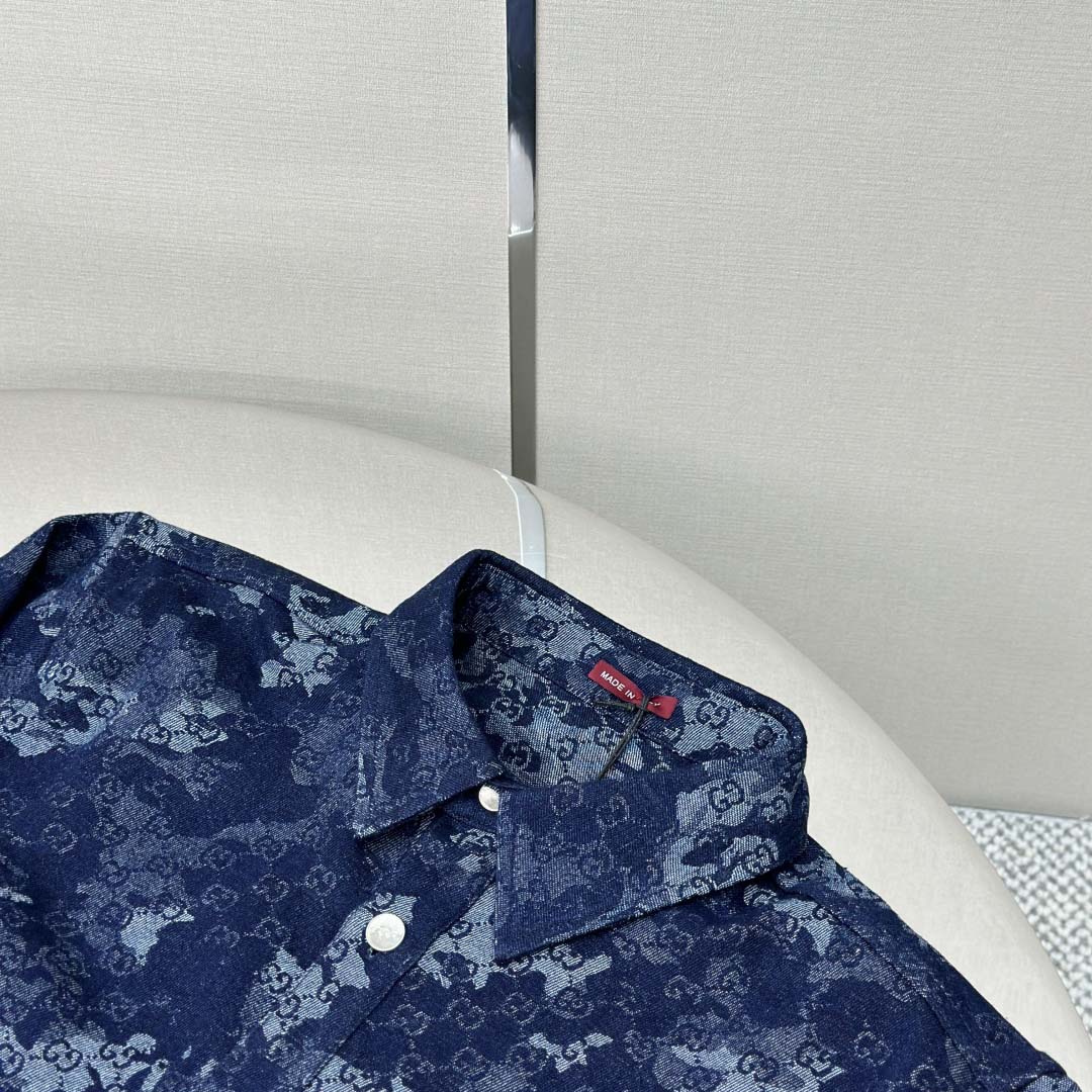 Gucci GG Jacquard Denim Shirt - EUR FASHION