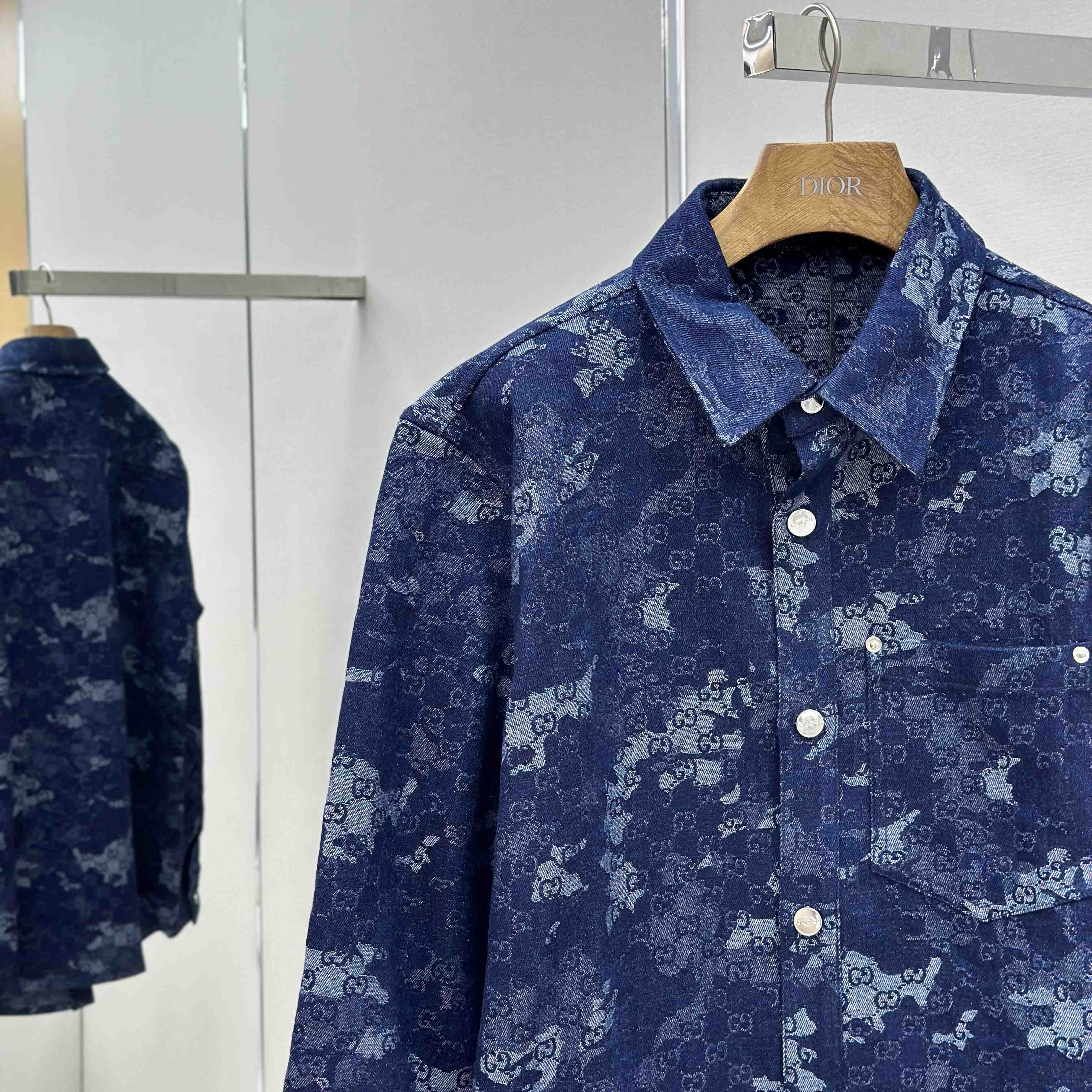 Gucci GG Jacquard Denim Shirt - EUR FASHION