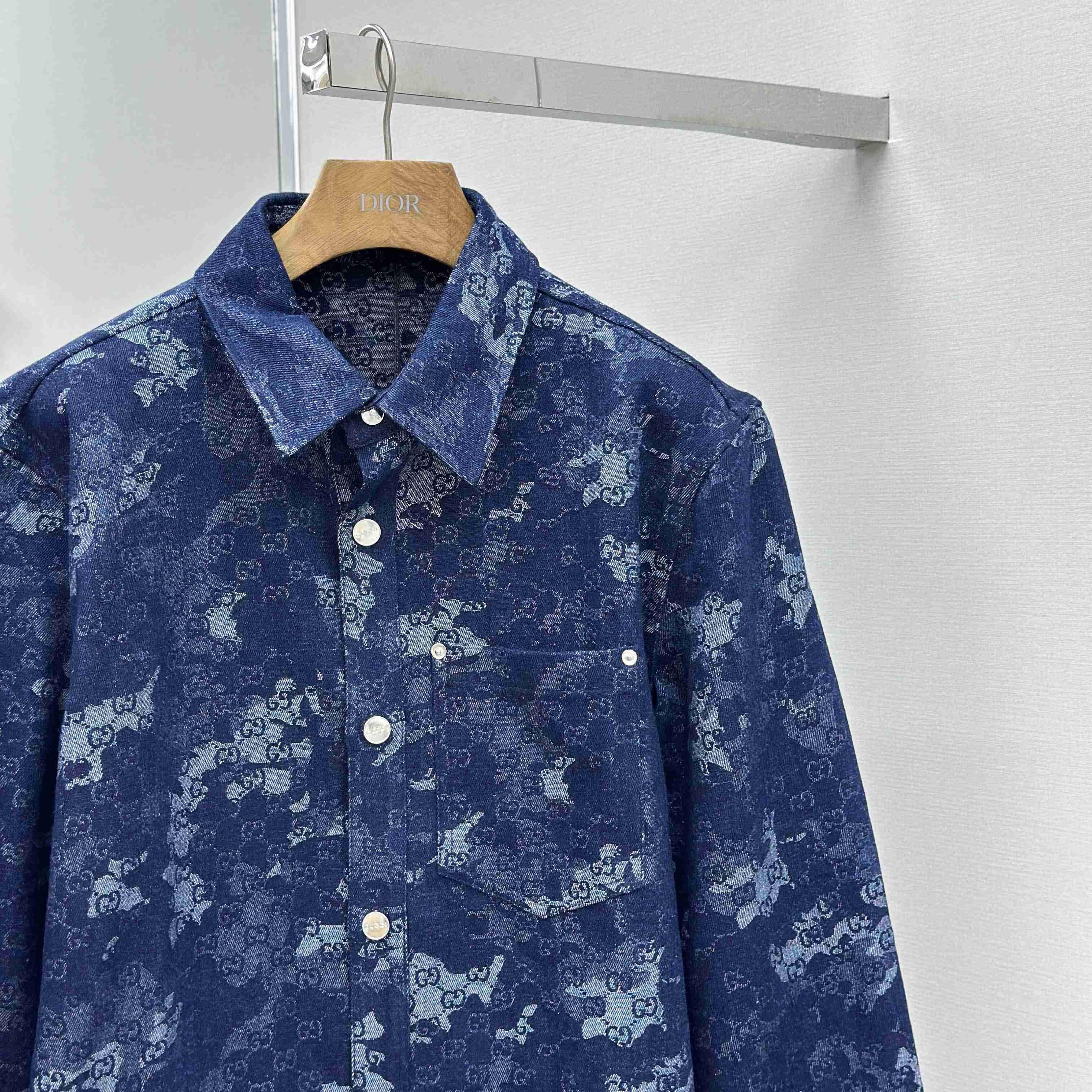 Gucci GG Jacquard Denim Shirt - EUR FASHION