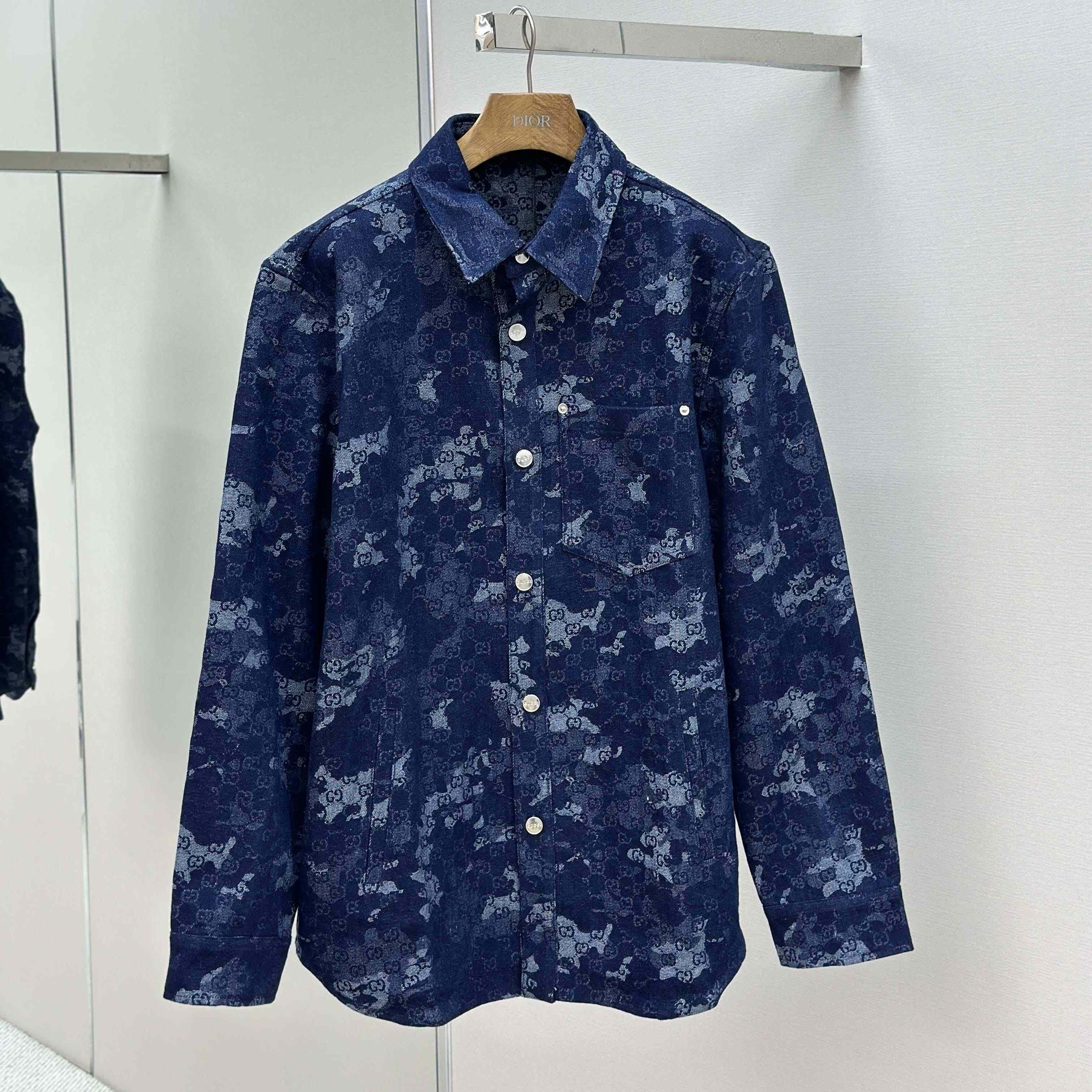 Gucci GG Jacquard Denim Shirt - EUR FASHION