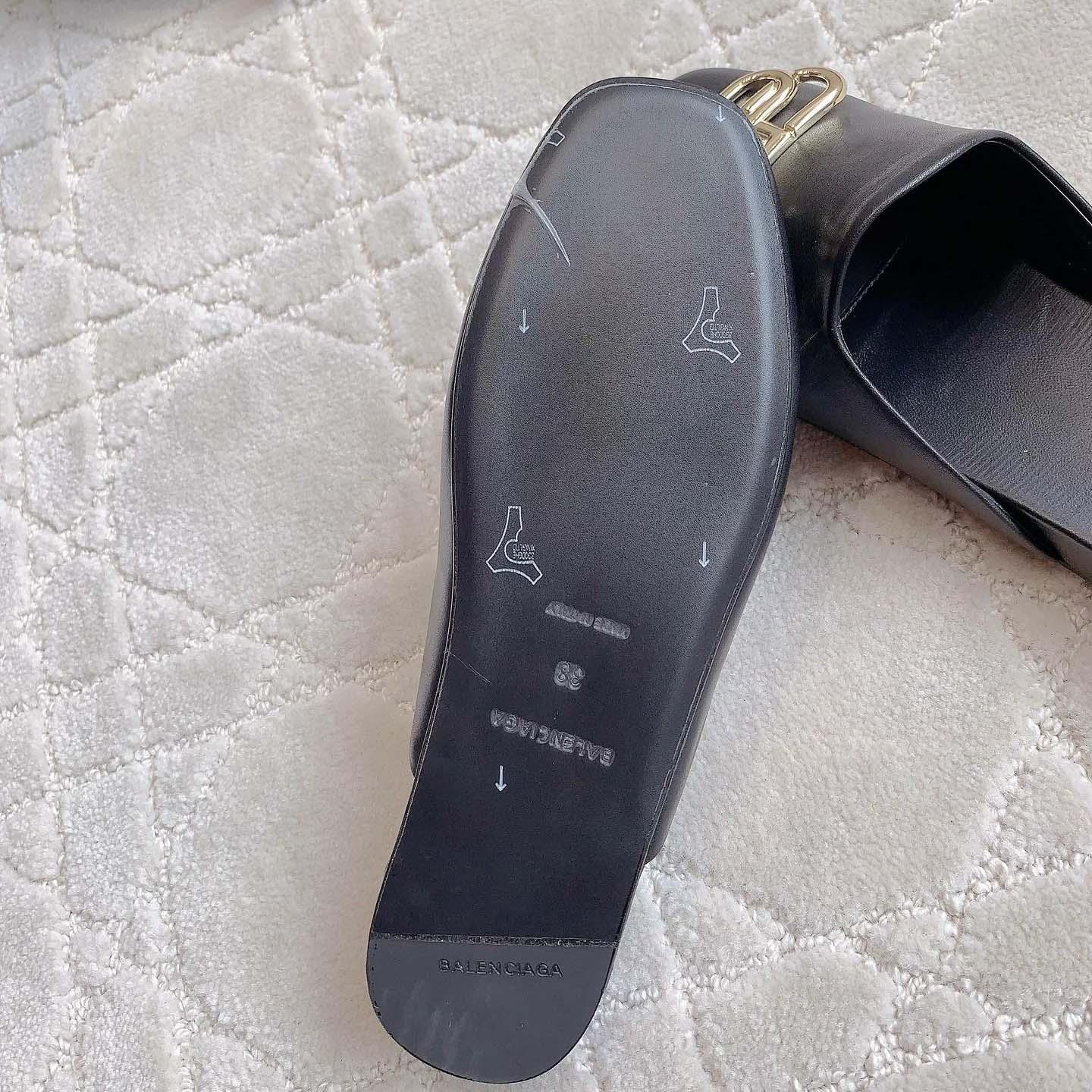 Balenciaga Flat Cosy BB Mule Slide Sandals - EUR FASHION