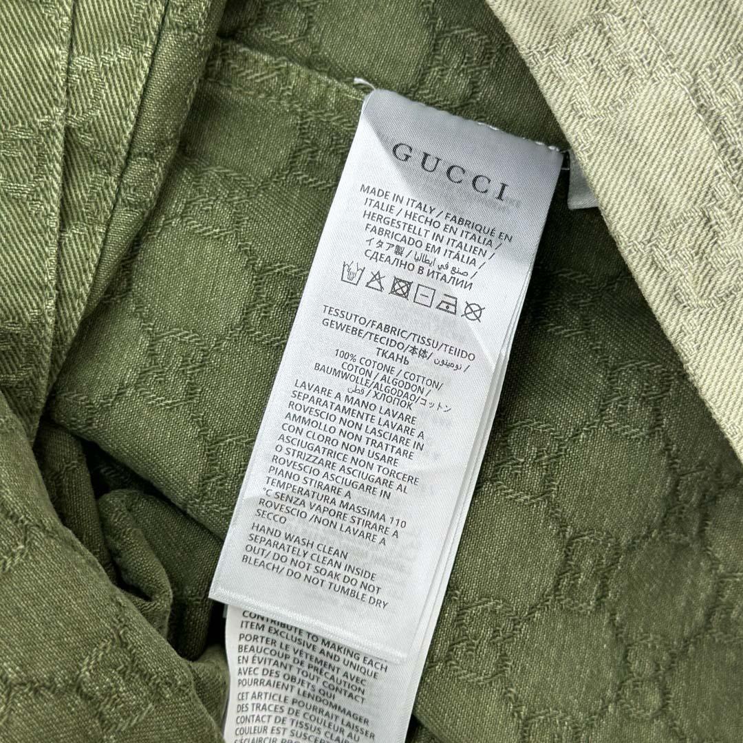 Gucci Bleached GG Cotton Denim Jacquard Shirt - EUR FASHION