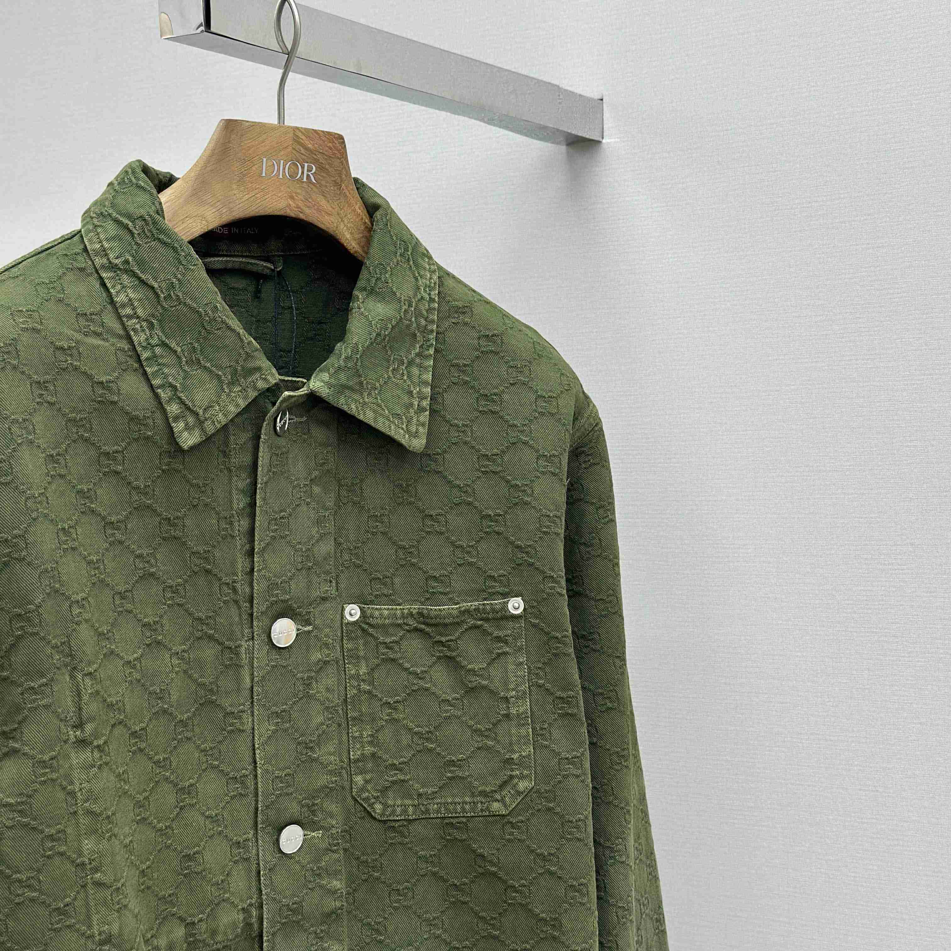 Gucci Bleached GG Cotton Denim Jacquard Shirt - EUR FASHION