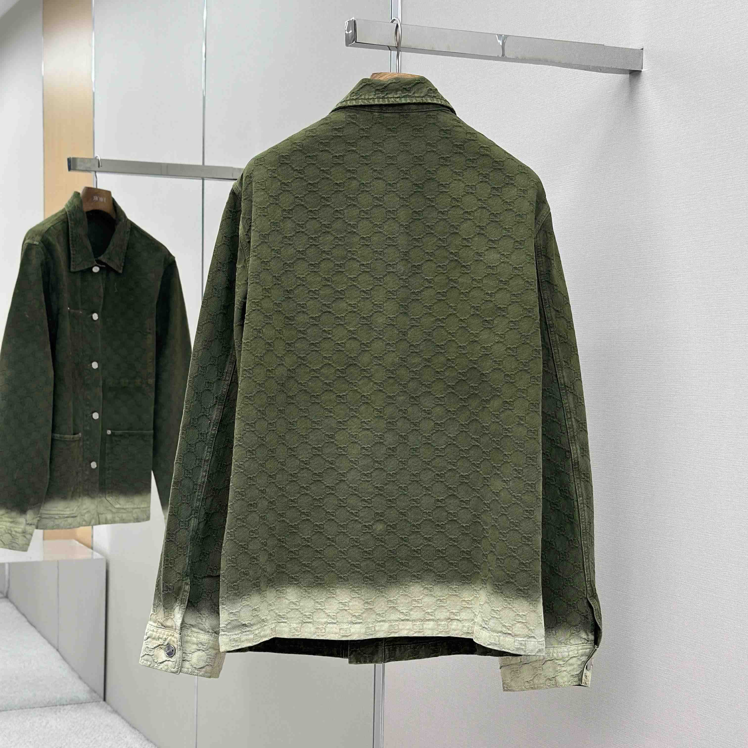 Gucci Bleached GG Cotton Denim Jacquard Shirt - EUR FASHION