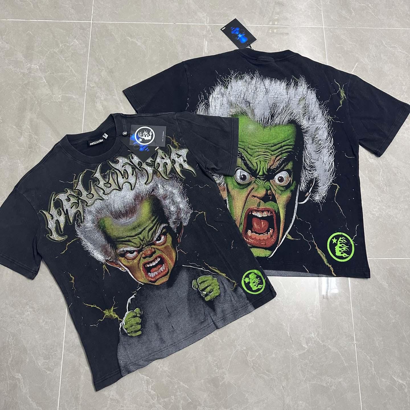 Hellstar Star Green Angry Person Tee - EUR FASHION