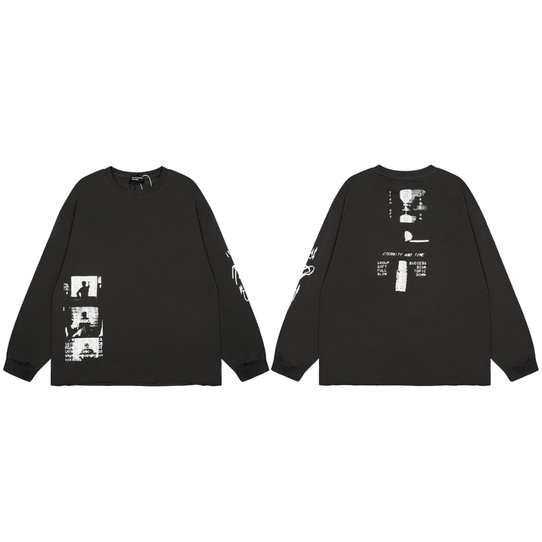 Enfants Riches Déprimes Eternity & Time L/S Tee "Faded Black" - EUR FASHION