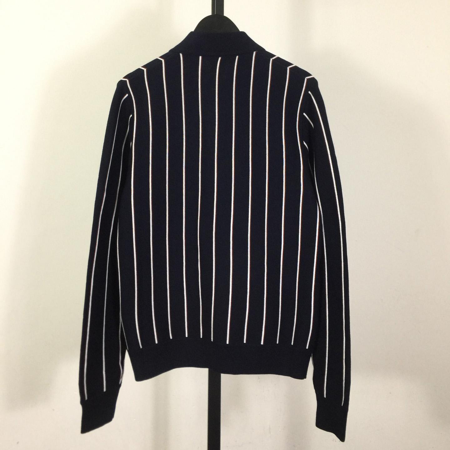 Prada Navy Striped Wool Cardigan  - EUR FASHION