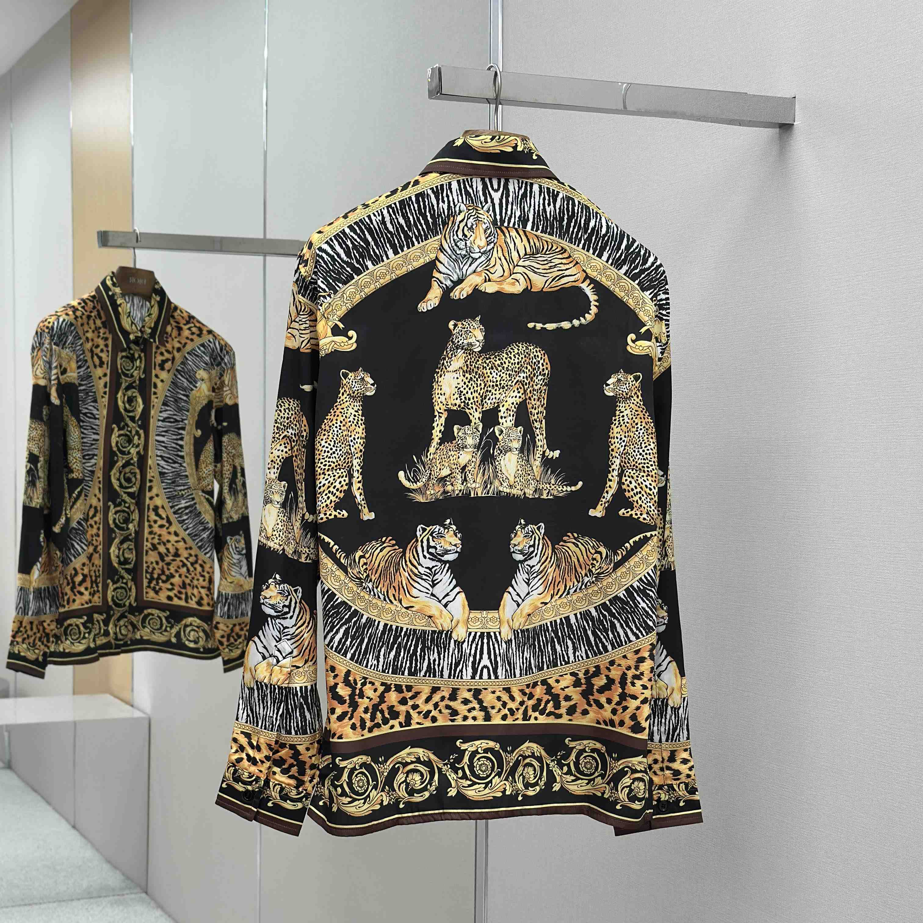 Versace Wild Cats Silk Shirt - EUR FASHION