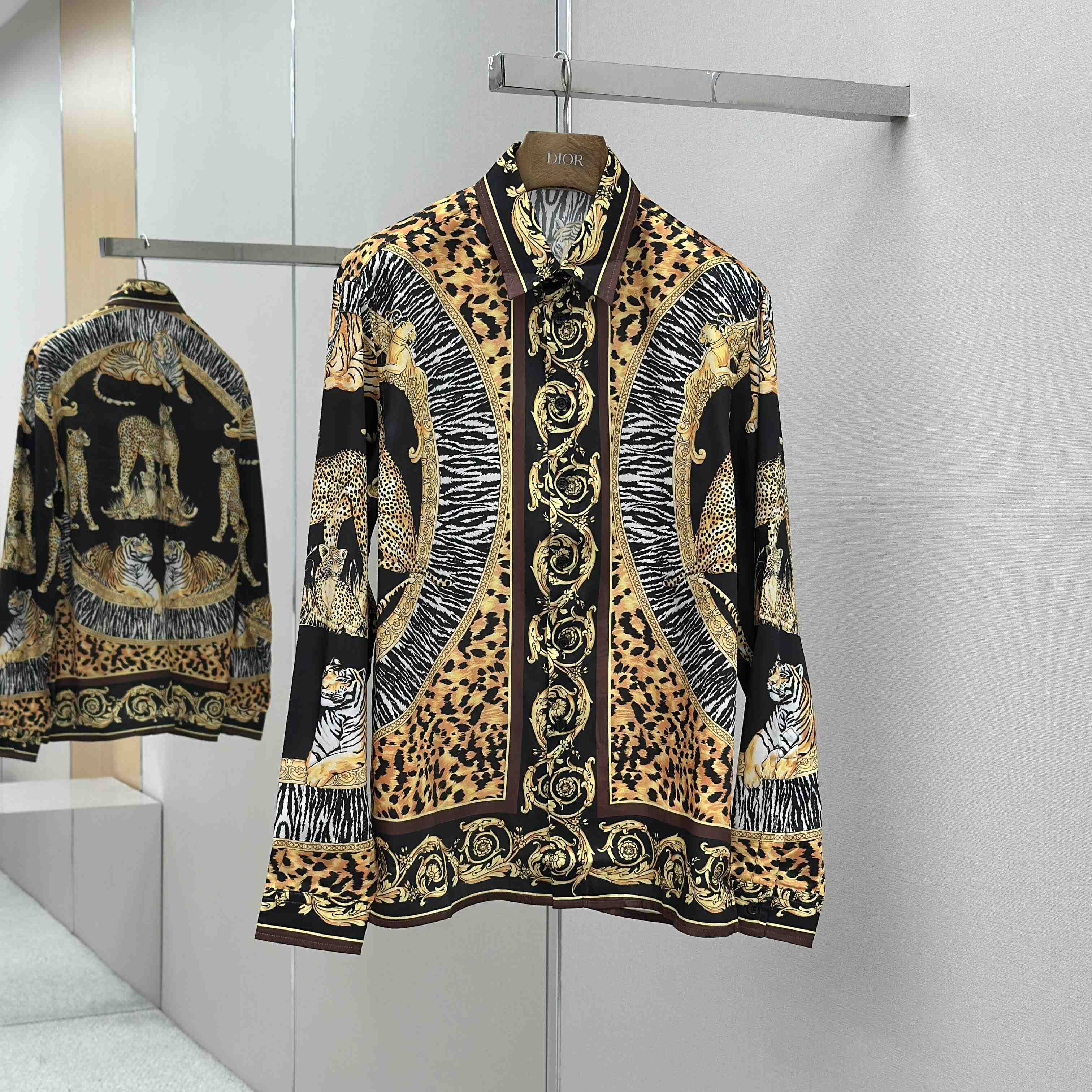 Versace Wild Cats Silk Shirt - EUR FASHION