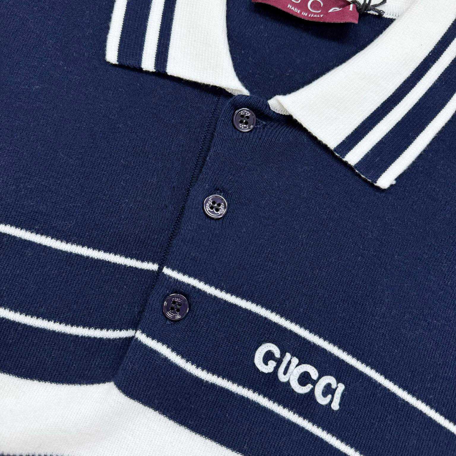 Gucci Cotton Polo Shirt With Embroidery  - EUR FASHION