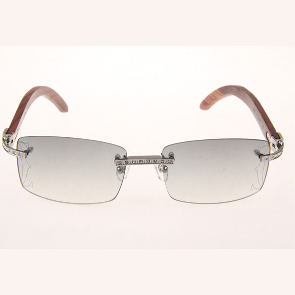 Cartier CT_3524012 Diamond Wood Eyeglasses In Silver Grey - EUR FASHION