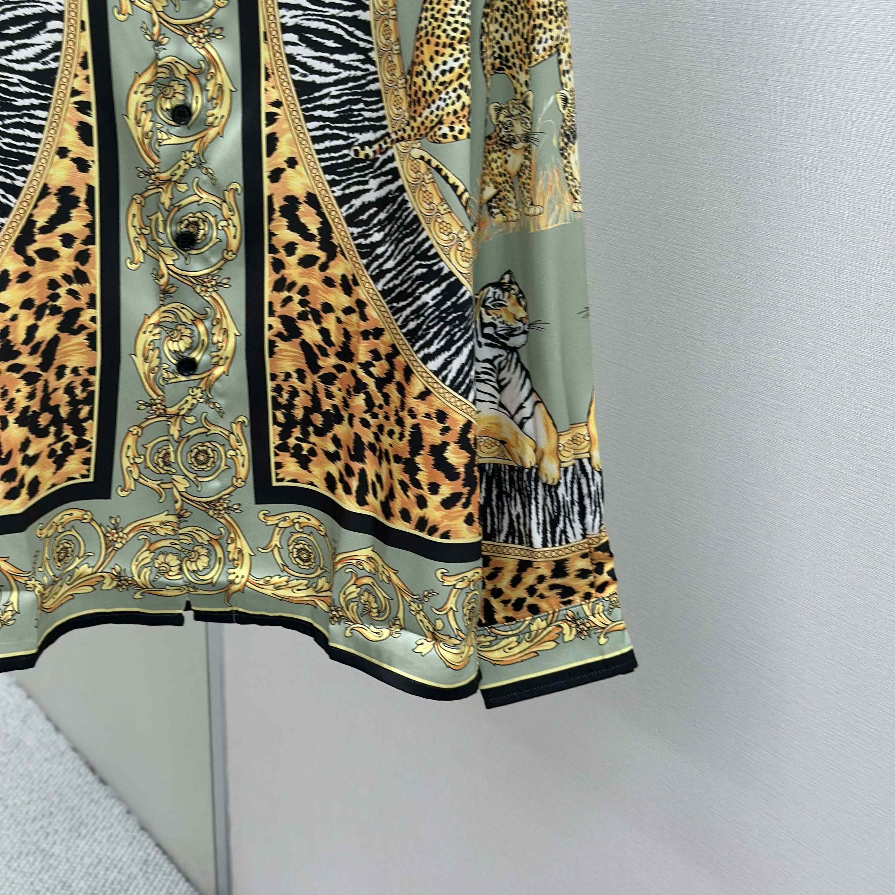 Versace Wild Cats Silk Shirt - EUR FASHION