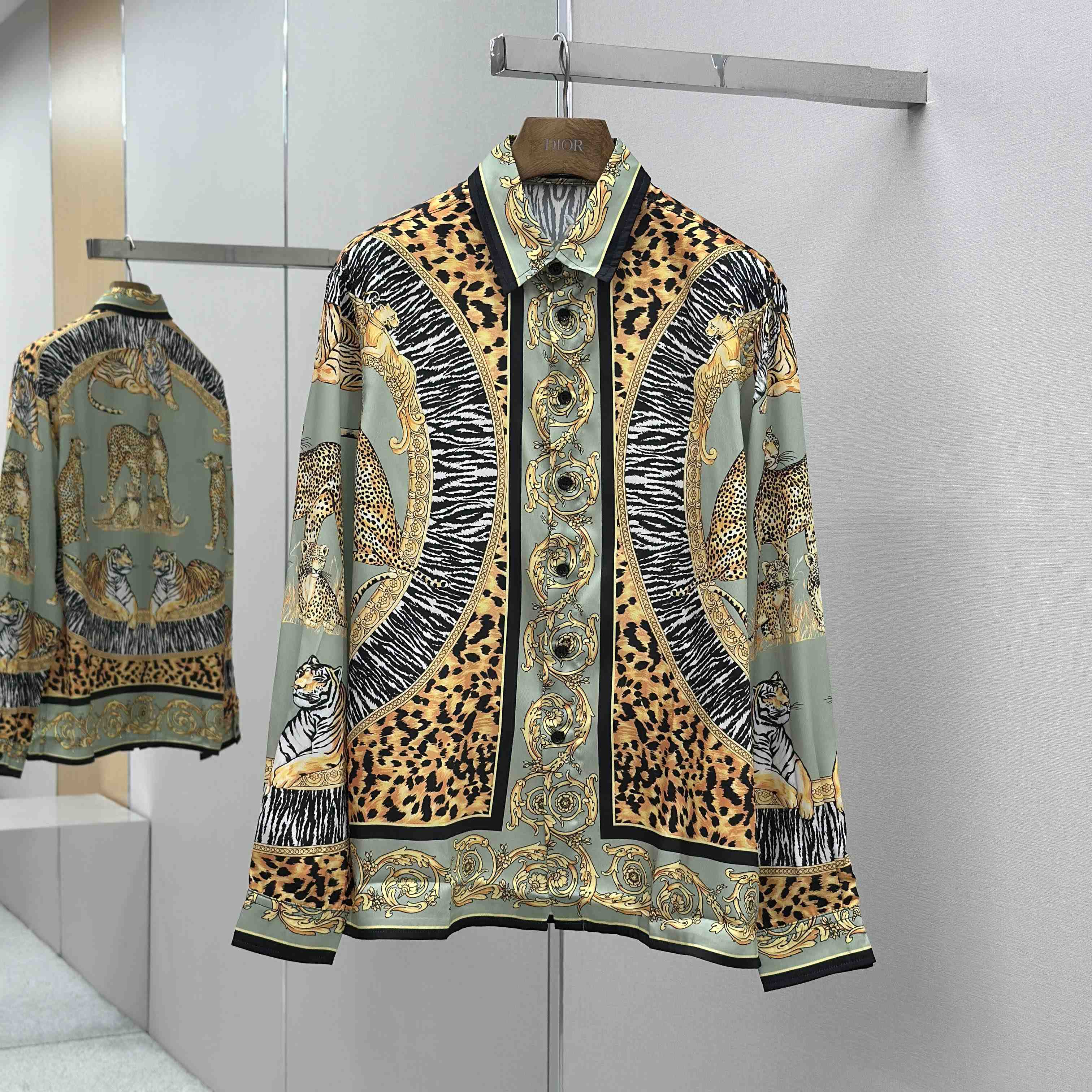 Versace Wild Cats Silk Shirt - EUR FASHION