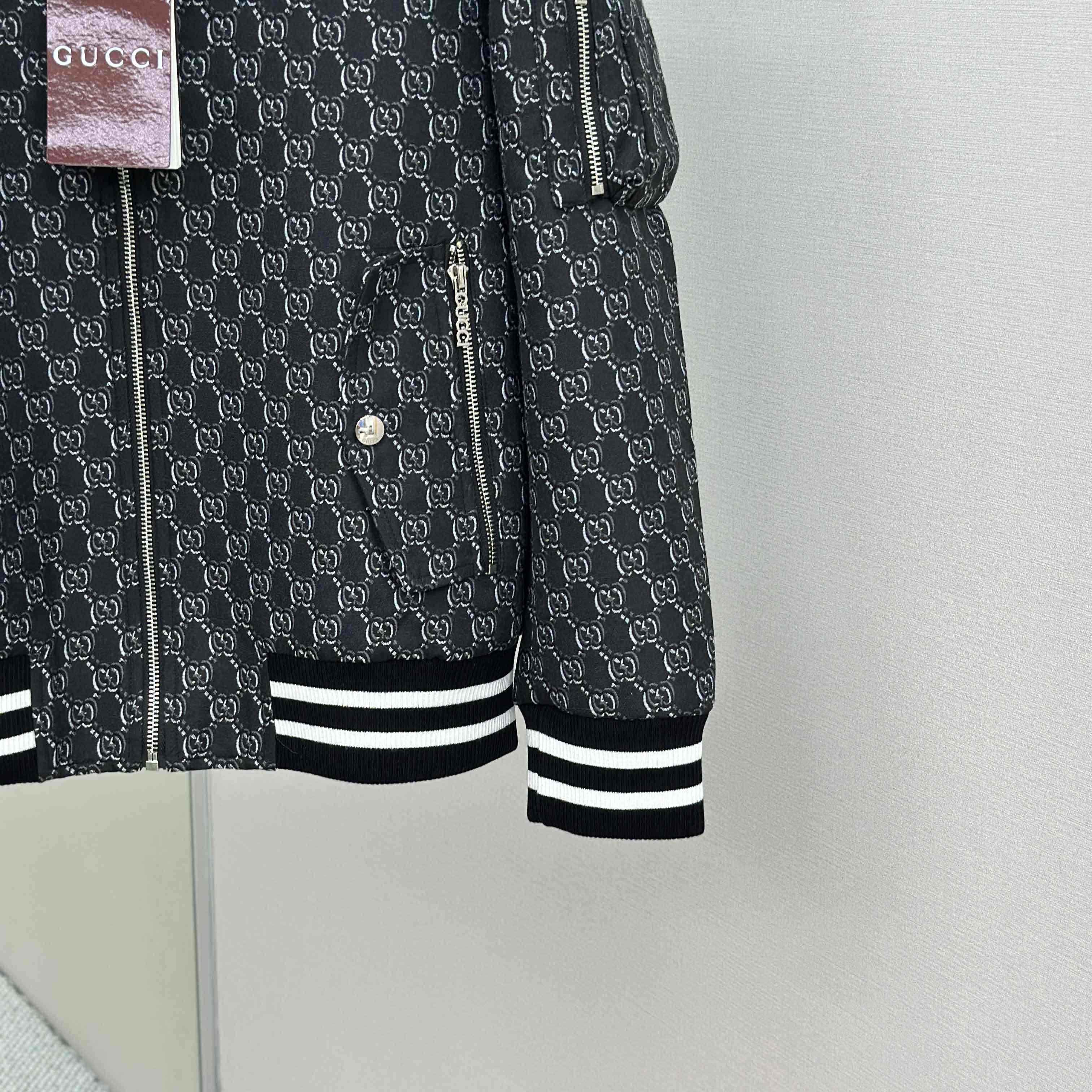 Gucci Logo-Jacquard Padded Cotton-Twill Bomber Jacket - EUR FASHION
