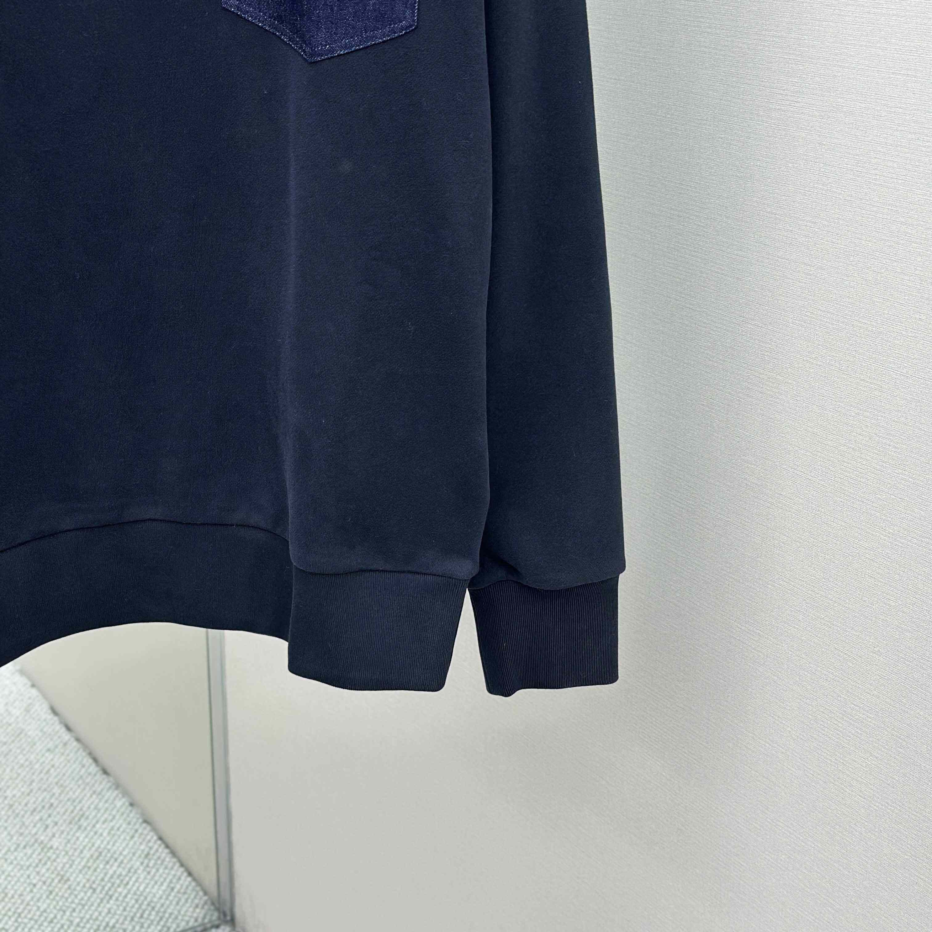 Moncler Cotton & Denim Sweatshirt - EUR FASHION