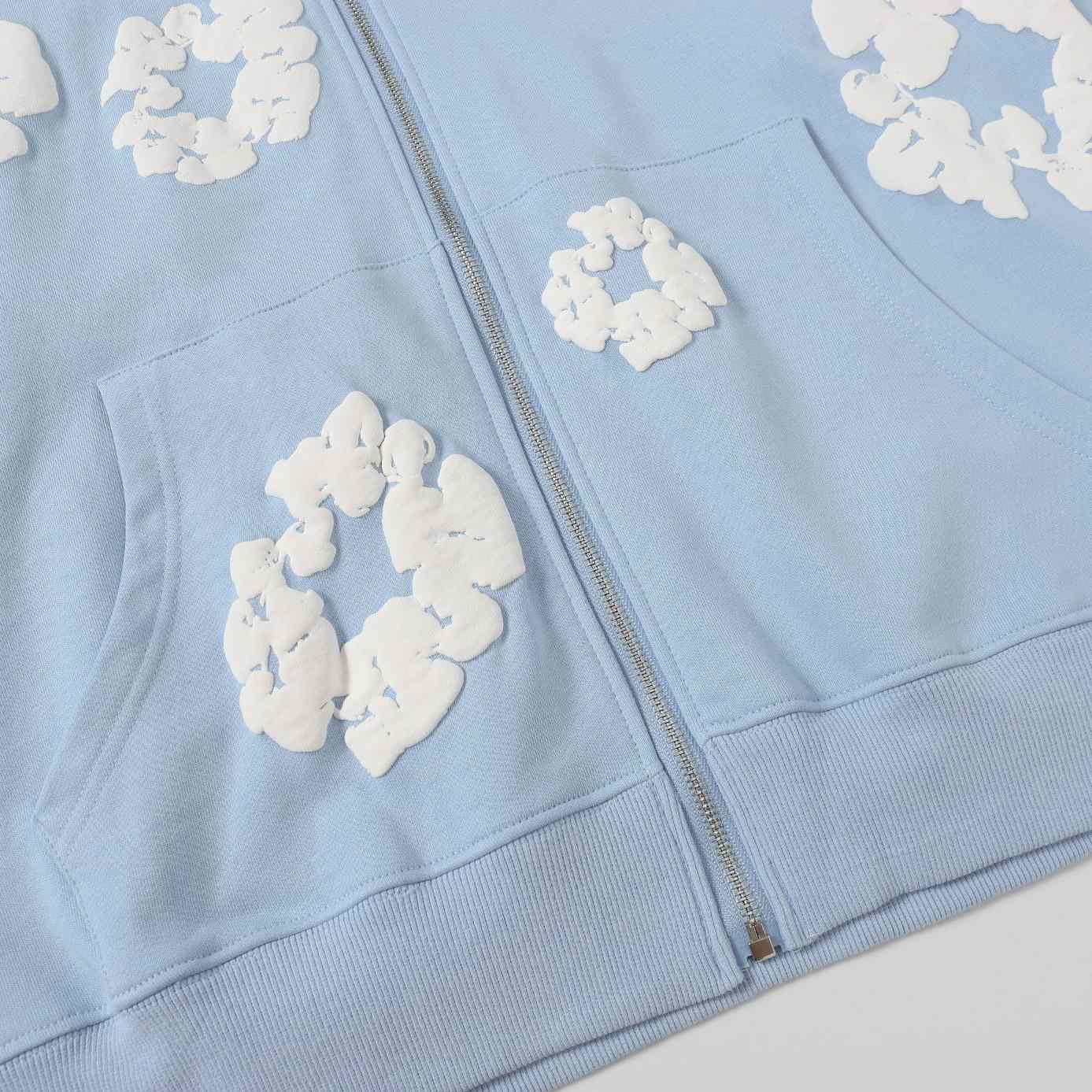 Denim Tears Cotton Wreath Zip Hoodie  - EUR FASHION