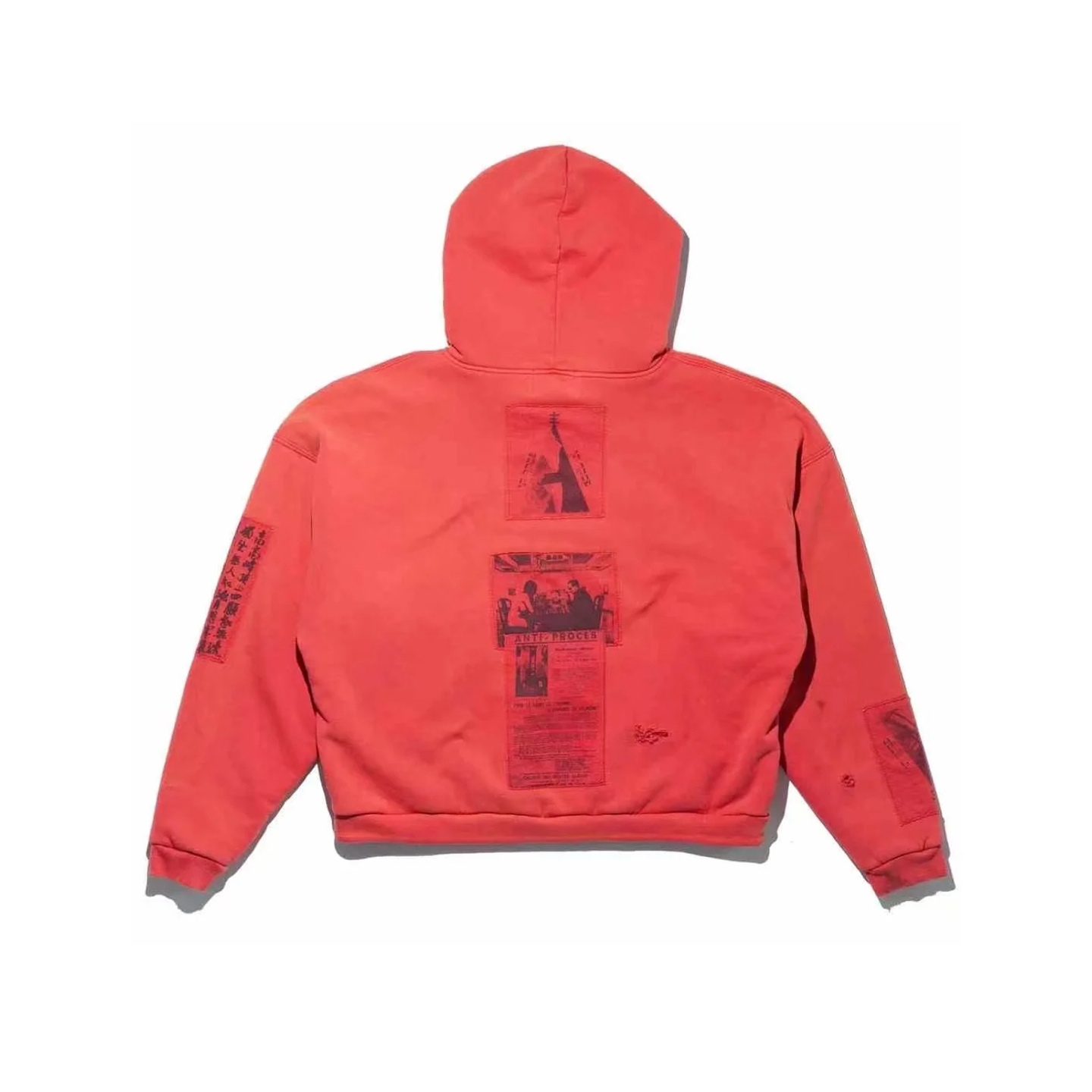 Enfants Riches Déprimés Anti Proces Thermal Lined Zip Hoodie 'Pompeian Red' - EUR FASHION