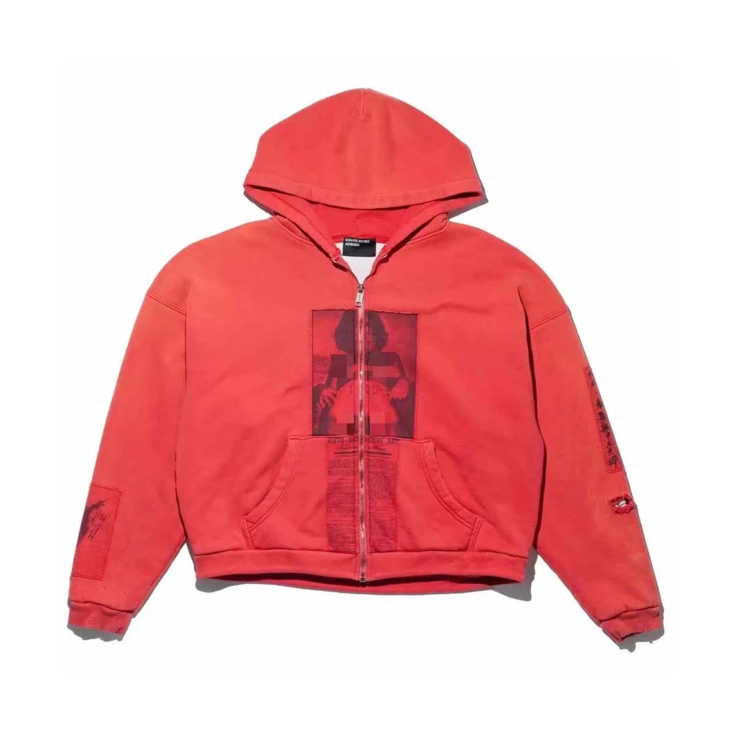 Enfants Riches Déprimés Anti Proces Thermal Lined Zip Hoodie 'Pompeian Red' - EUR FASHION