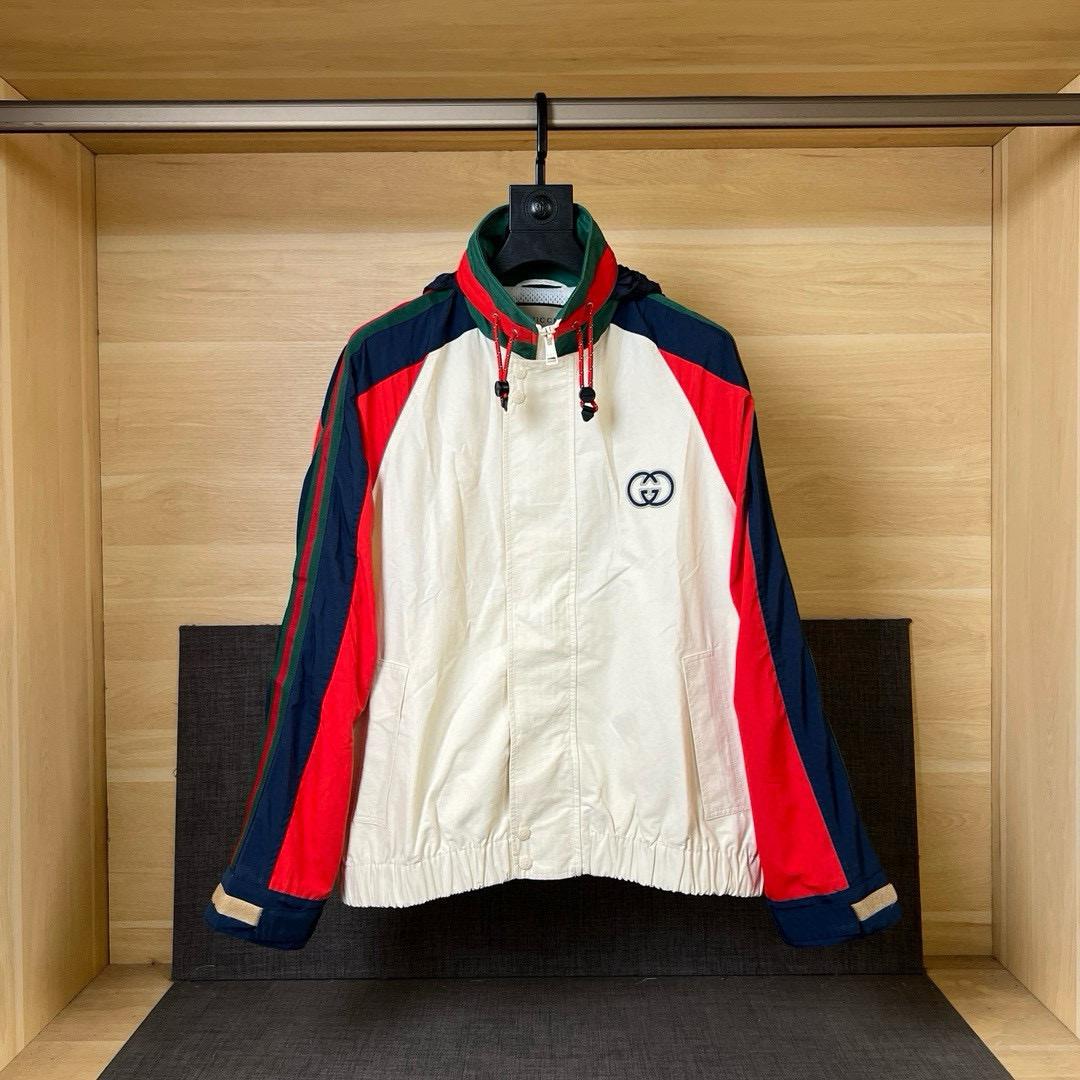 Gucci -Colour-block Bomber Jacket  - EUR FASHION