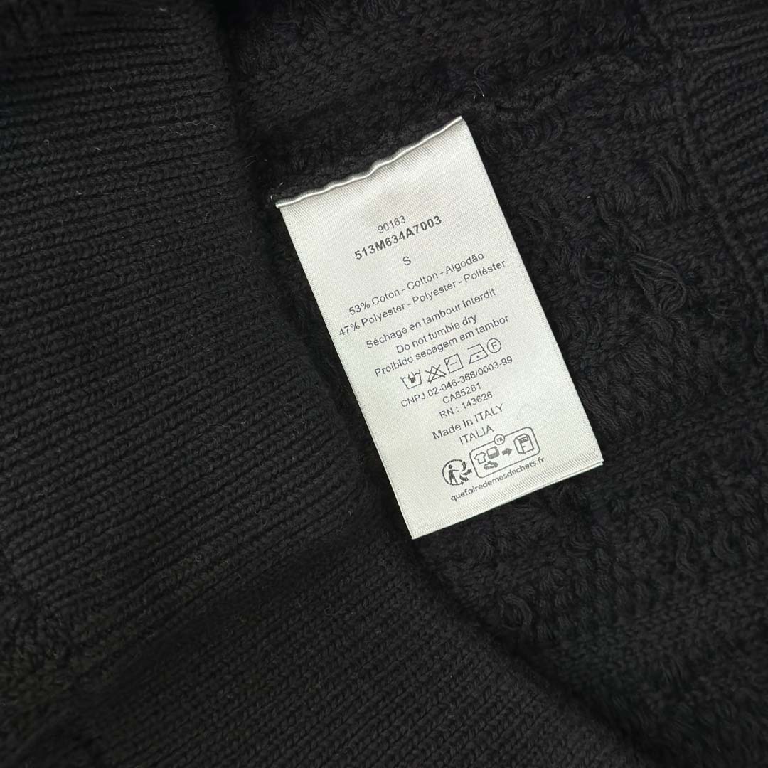 Dior Oblique Sweater Black Cotton-Blend Jacquard - EUR FASHION