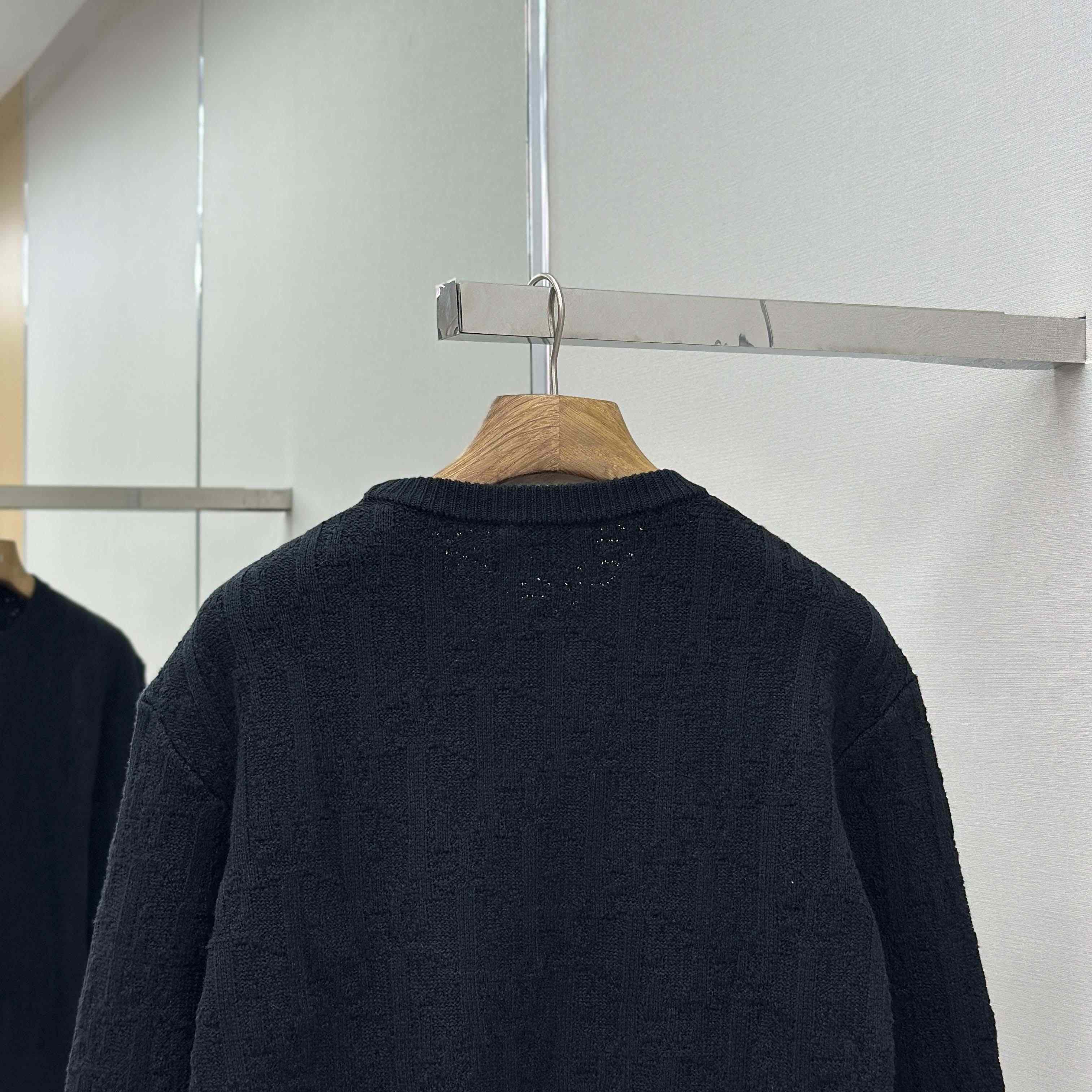 Dior Oblique Sweater Black Cotton-Blend Jacquard - EUR FASHION