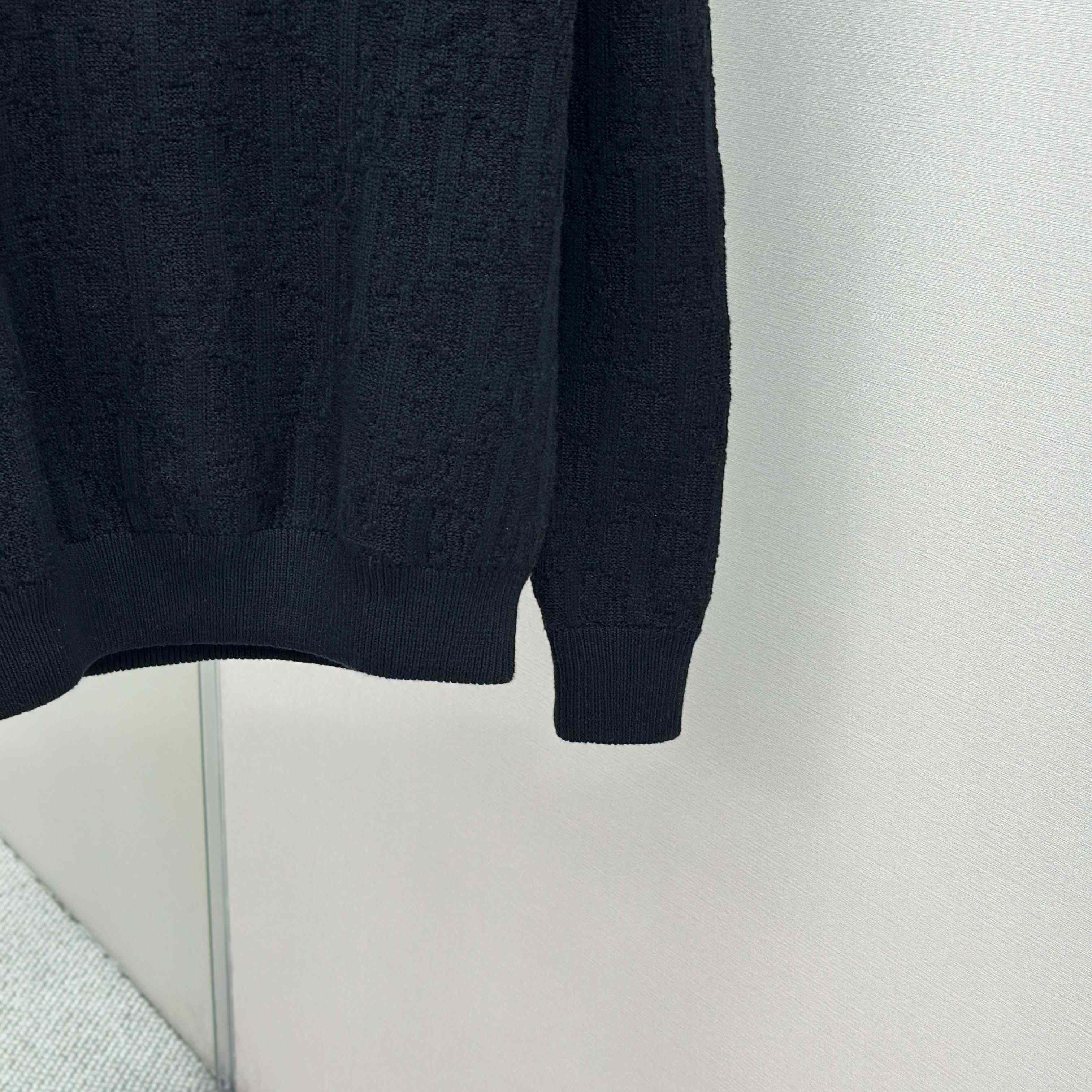 Dior Oblique Sweater Black Cotton-Blend Jacquard - EUR FASHION