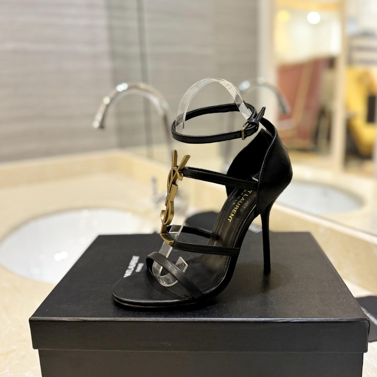 Saint Laurent Cassandra Sandals In Patent Leather - EUR FASHION