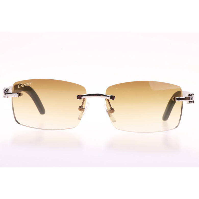 Cartier CT_3524012 Green Wood Sunglasses In Silver Brown - EUR FASHION
