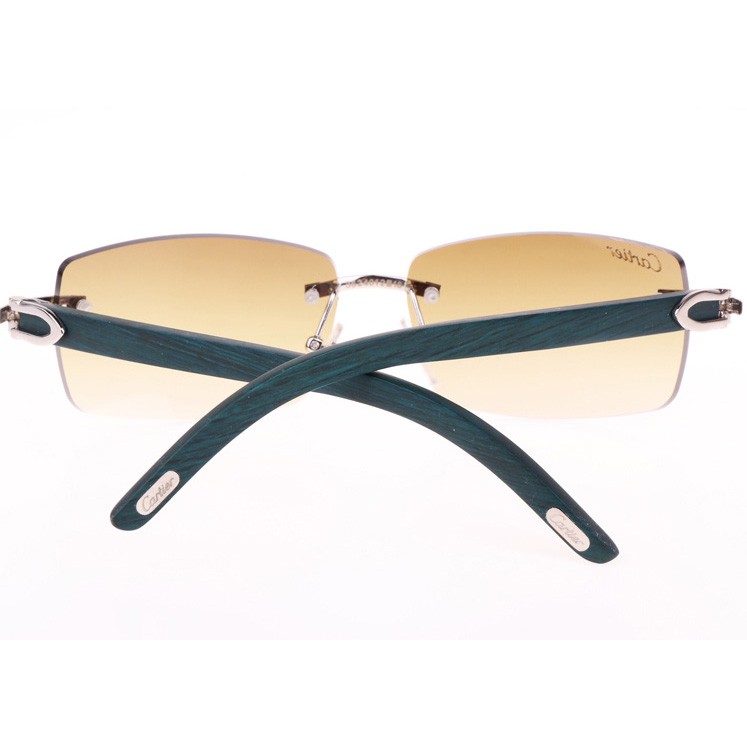 Cartier CT_3524012 Green Wood Sunglasses In Silver Brown - EUR FASHION