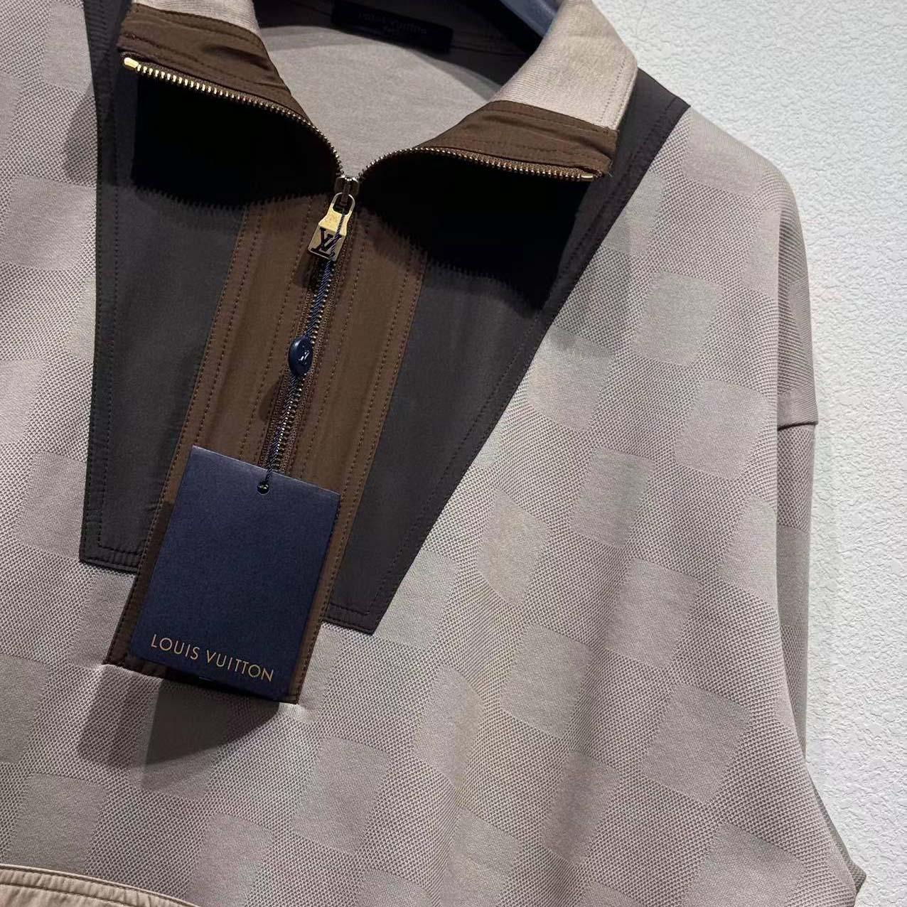 Louis Vuitton Damier Hybrid Half-Zip Workwear Pullover   1AIMK2 - EUR FASHION