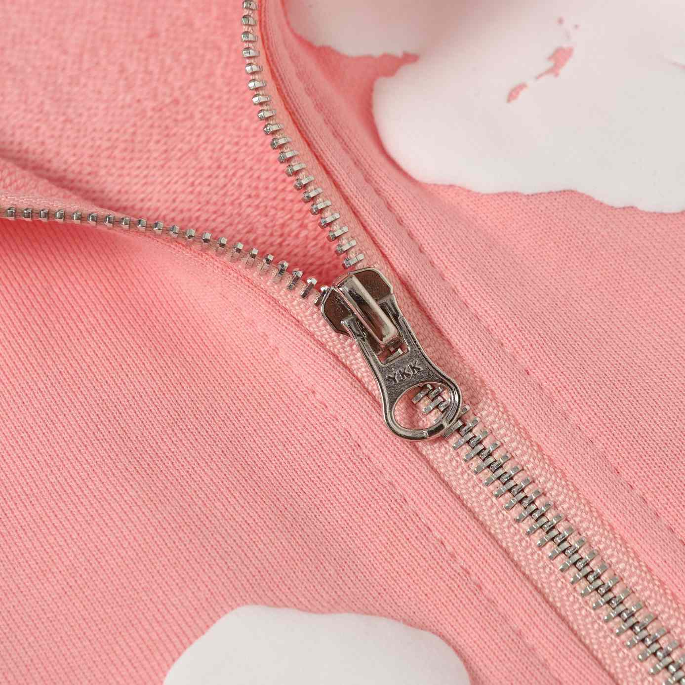 Denim Tears Cotton Wreath Zip Hoodie Pink - EUR FASHION