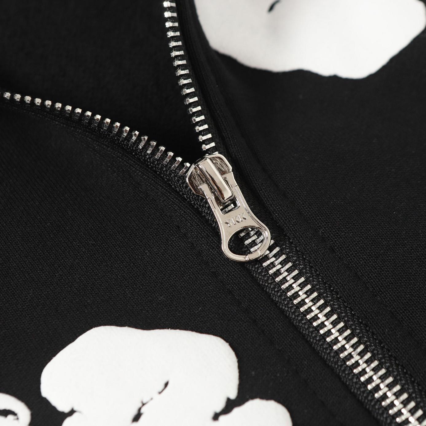 Denim Tears Cotton Wreath Zip Hoodie Black - EUR FASHION