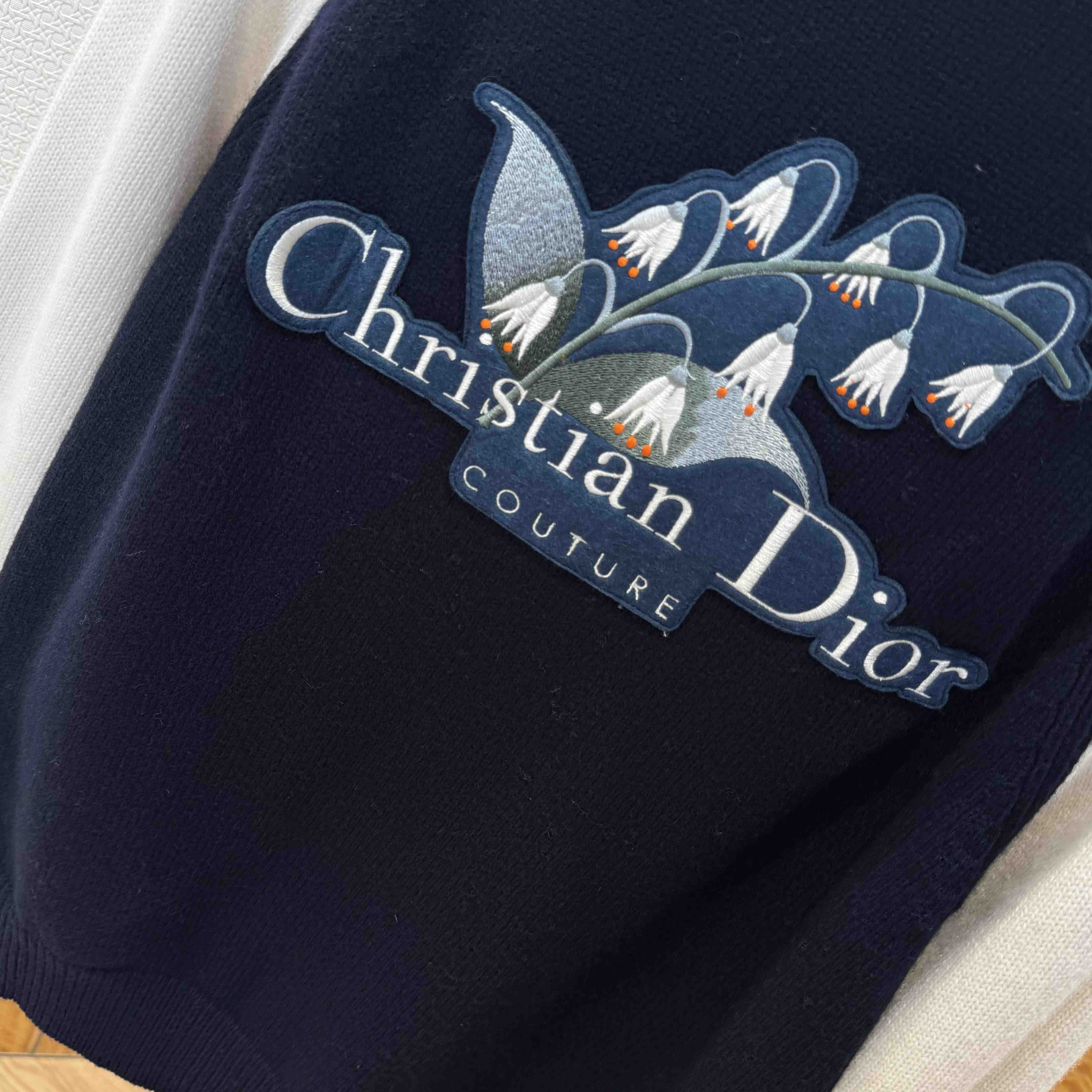 Christian Dior Couture Lily of the Valley Varsity Cardigan  - EUR FASHION