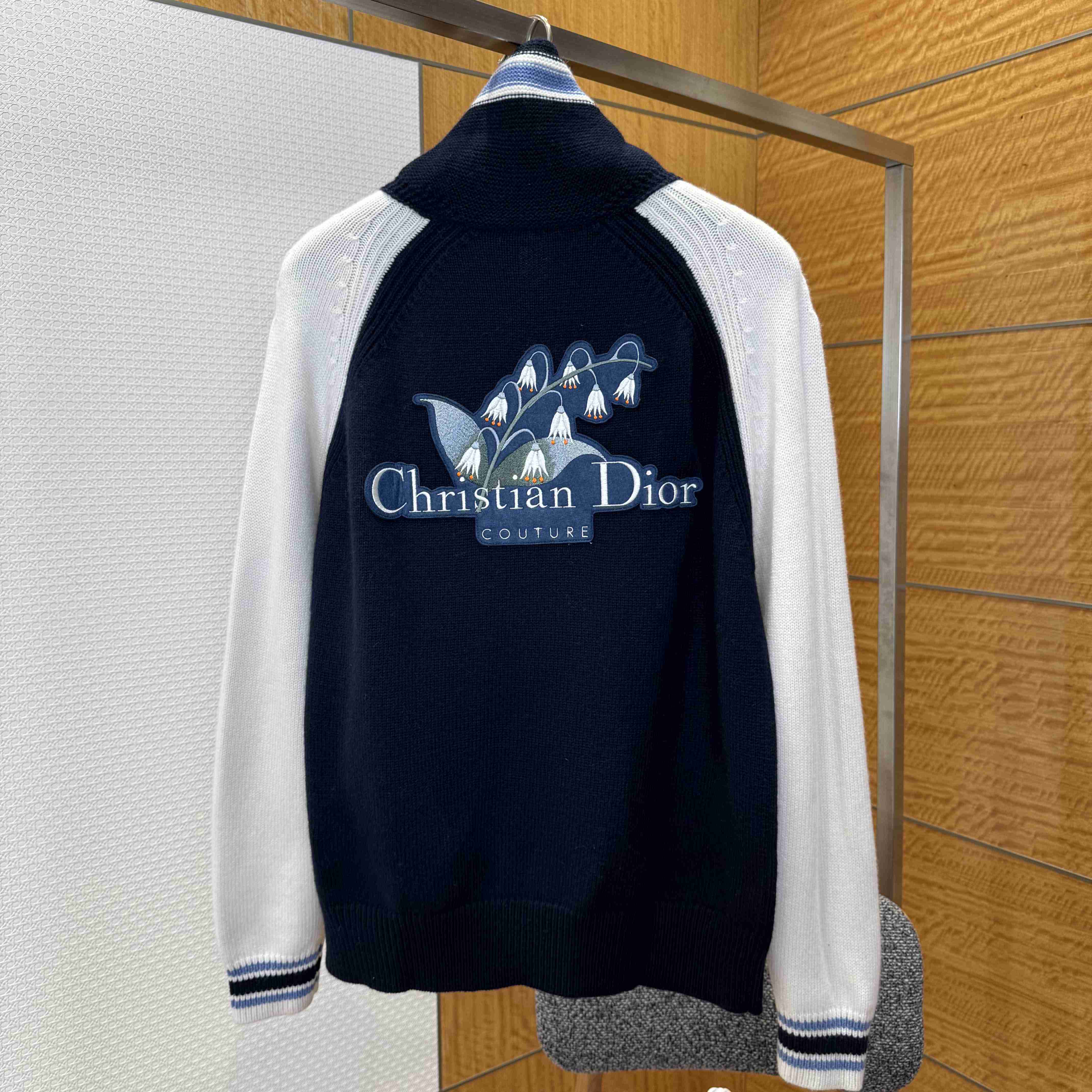 Christian Dior Couture Lily of the Valley Varsity Cardigan  - EUR FASHION