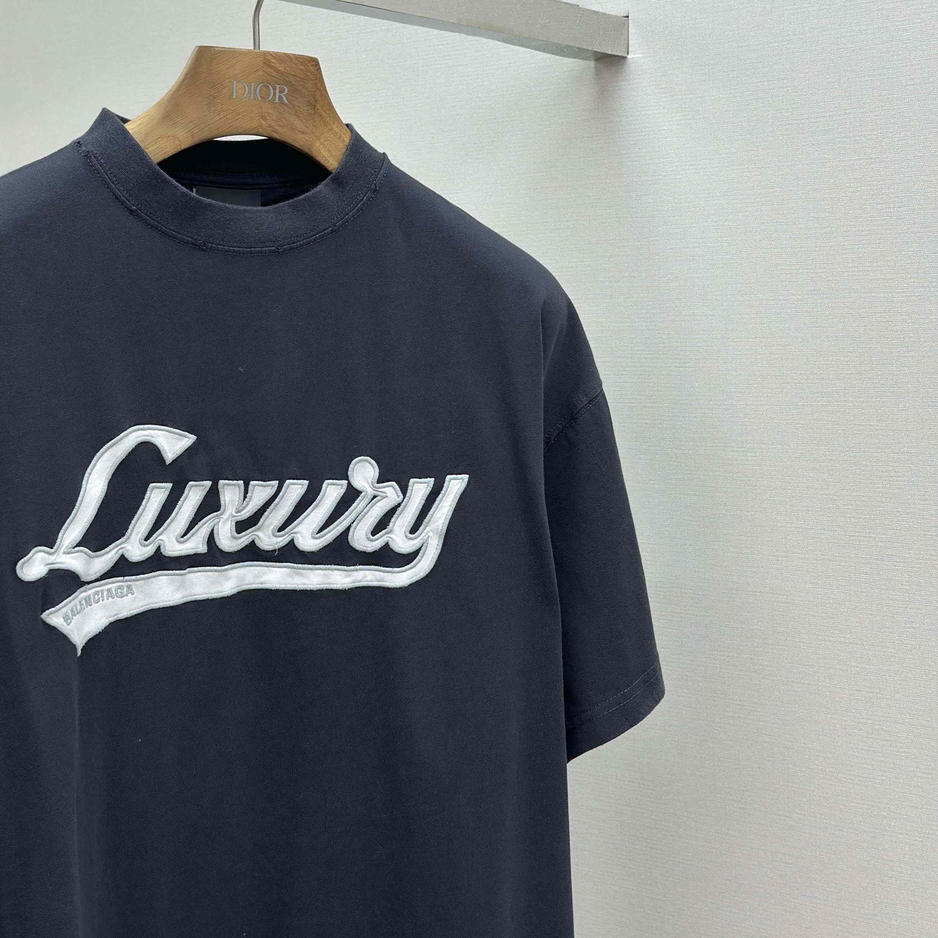 Balenciaga Luxury Script Oversized T-Shirt In Washed Black - EUR FASHION