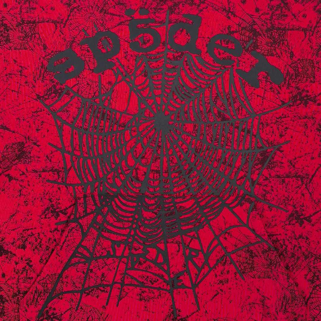 Sp5der OG Tree Camo Hoodie Red - EUR FASHION