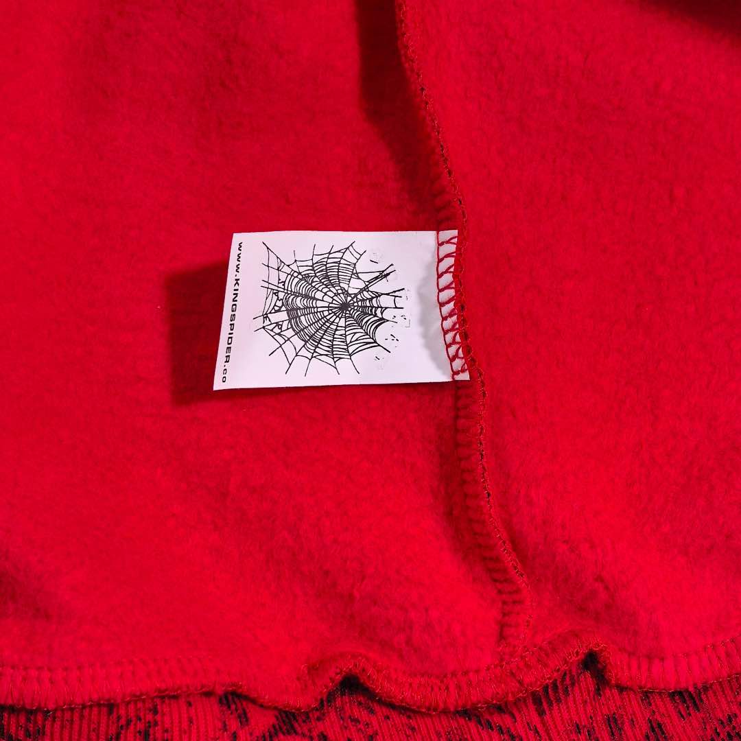 Sp5der OG Tree Camo Hoodie Red - EUR FASHION