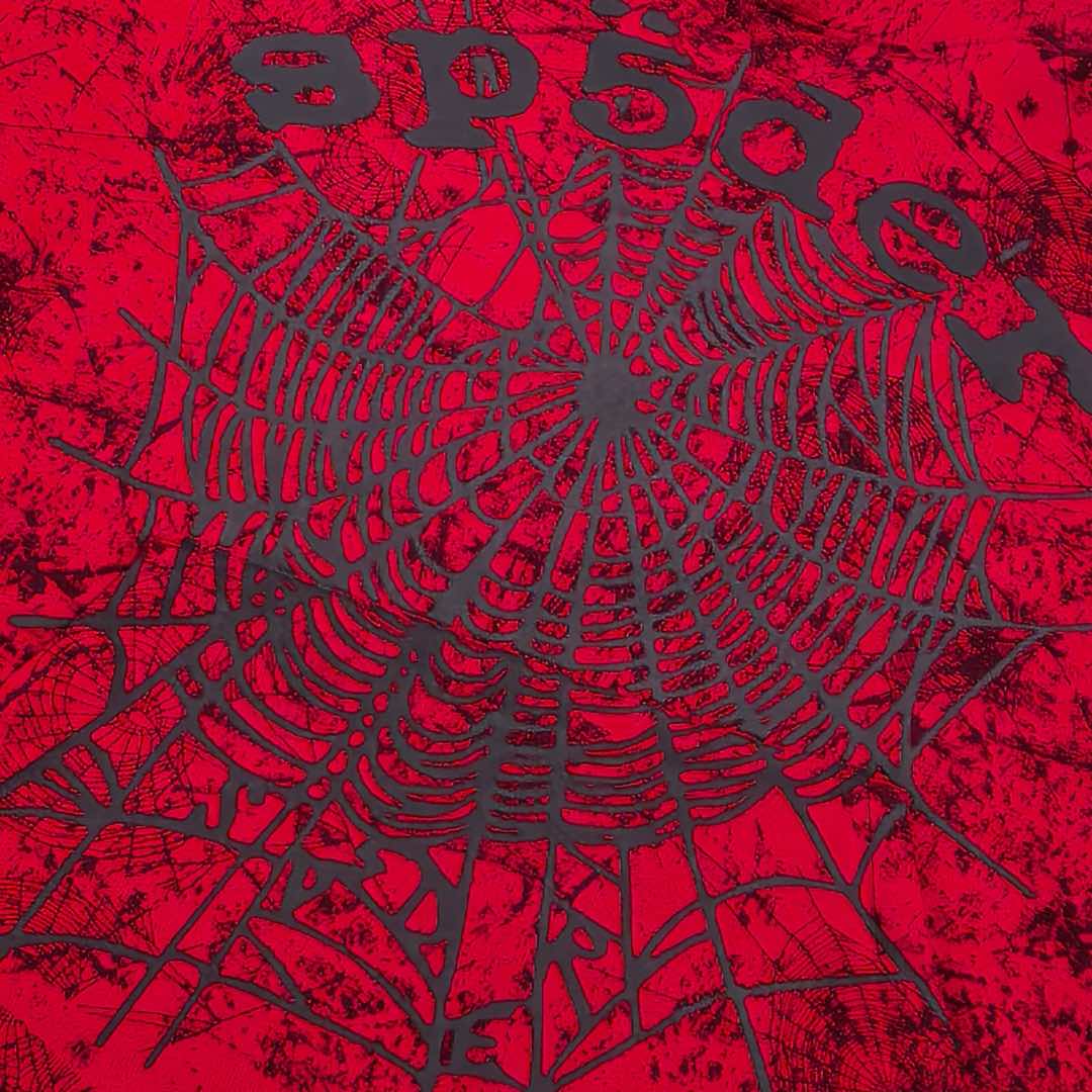 Sp5der OG Tree Camo Hoodie Red - EUR FASHION