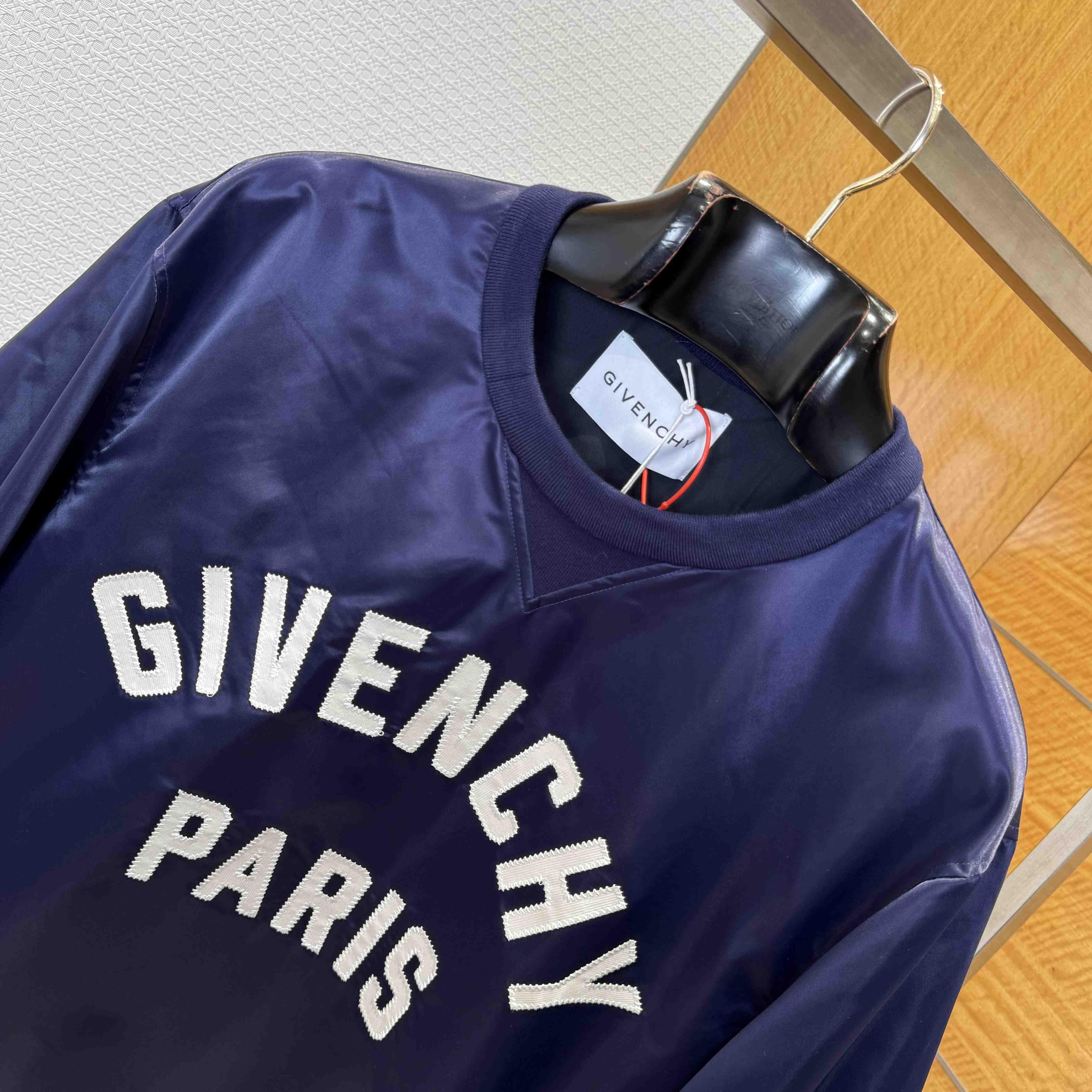 Givenchy Sweatshirt In Satin With Givenchy Paris Embroidery - EUR FASHION