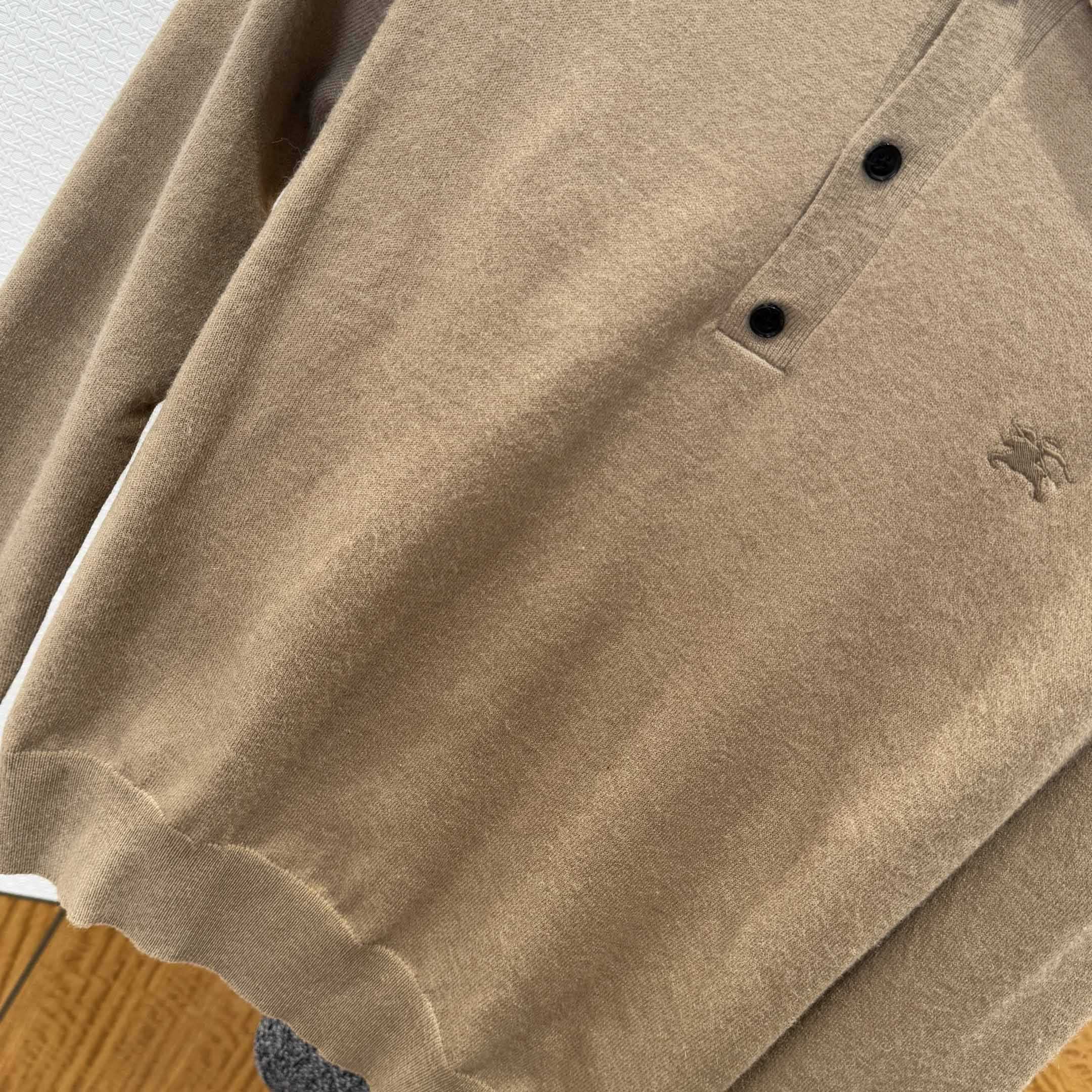 Burberry Long-sleeve Cashmere Blend Polo Shirt - EUR FASHION