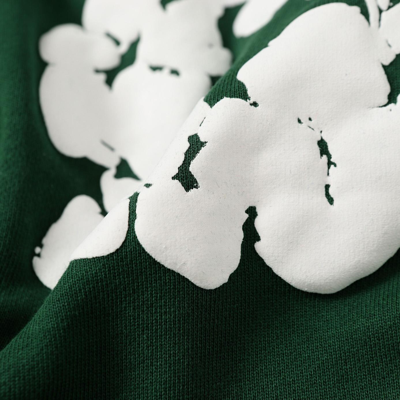 Denim Tears Cotton Wreath Zip Hoodie Green - EUR FASHION