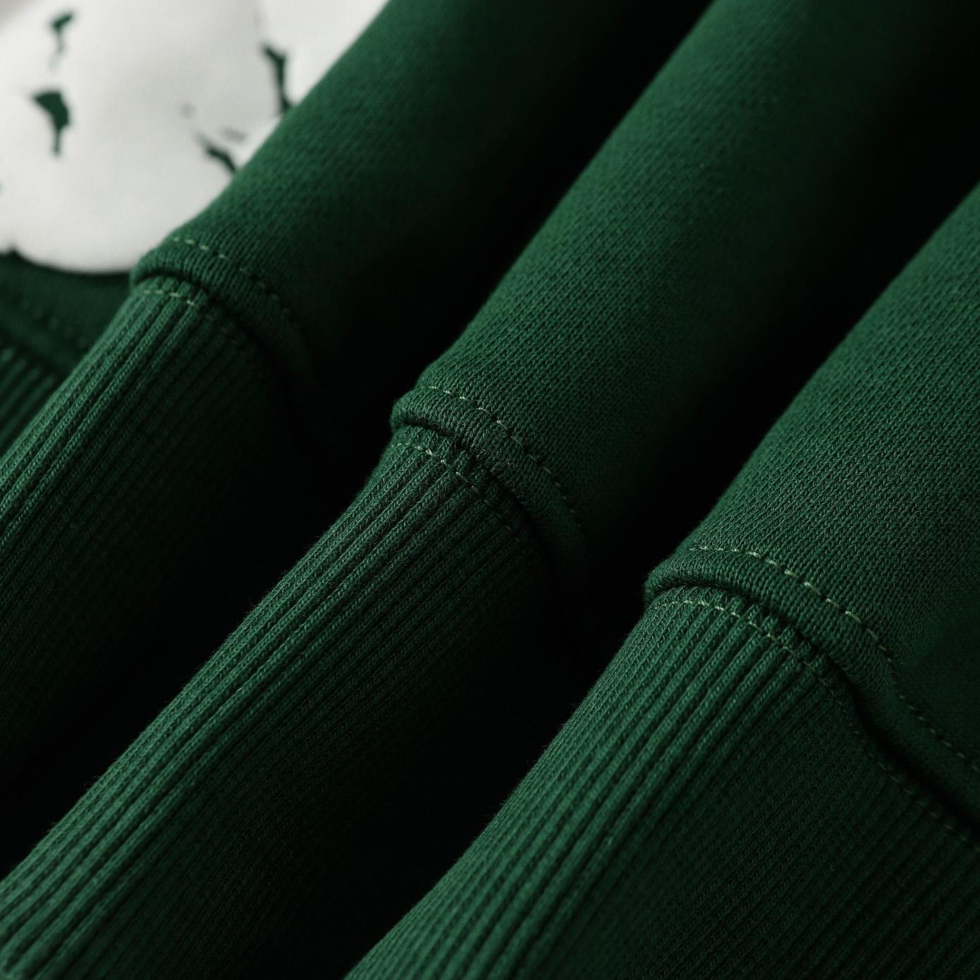 Denim Tears Cotton Wreath Zip Hoodie Green - EUR FASHION