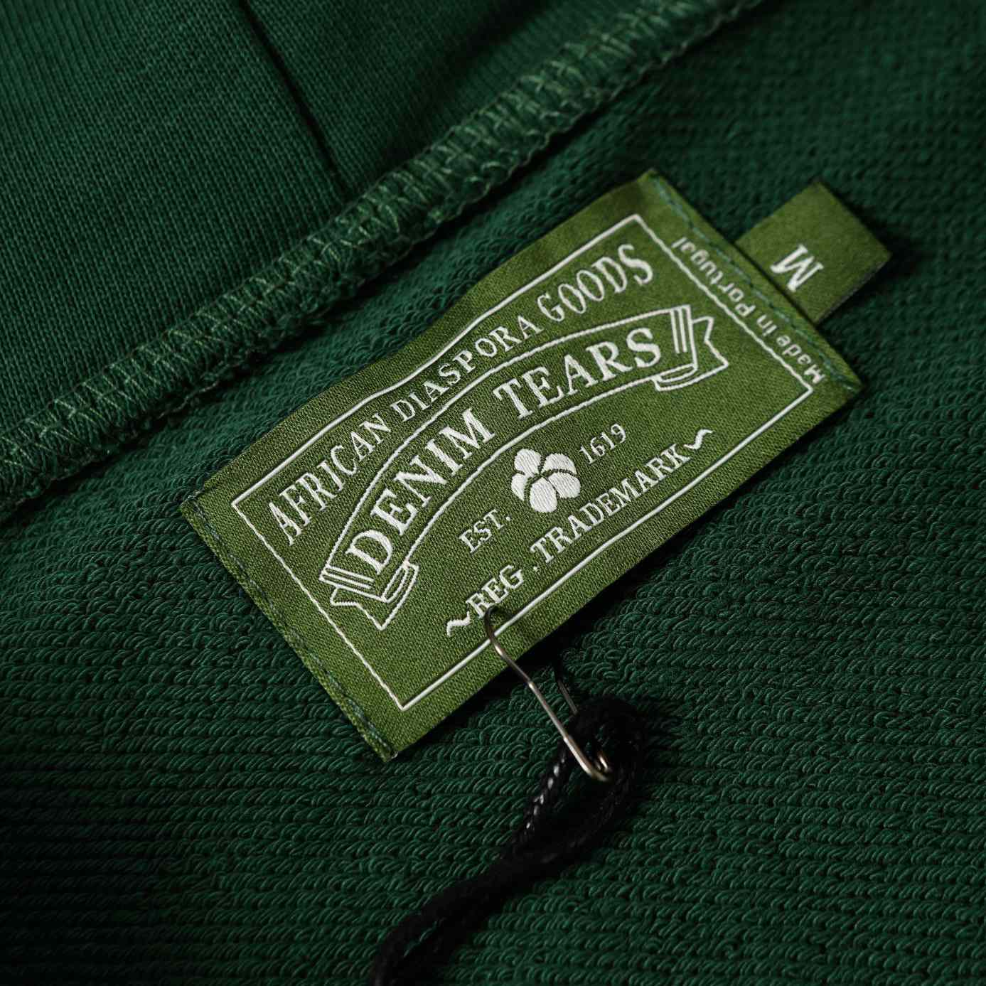 Denim Tears Cotton Wreath Zip Hoodie Green - EUR FASHION