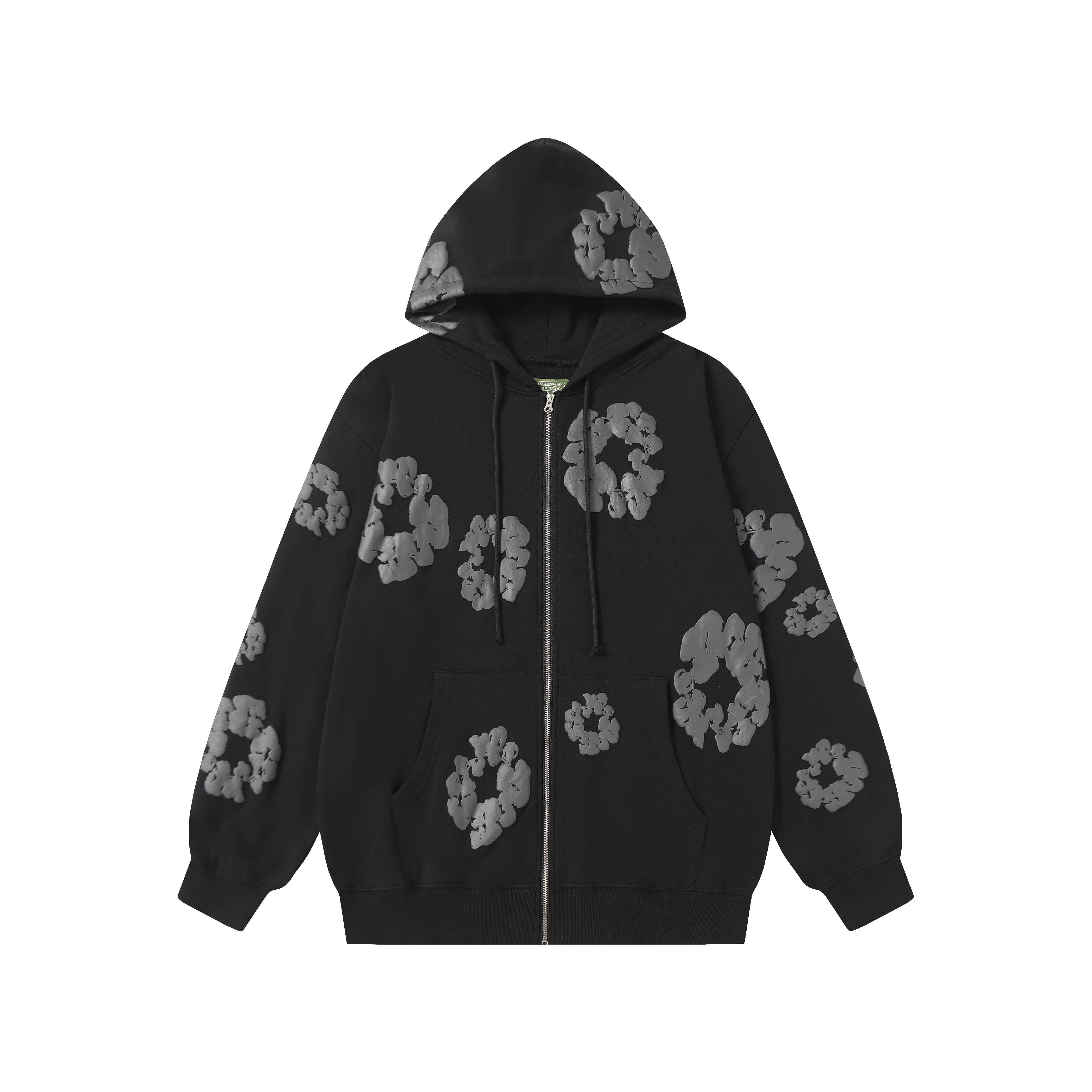 Denim Tears Cotton Wreath Zip Hoodie  - EUR FASHION