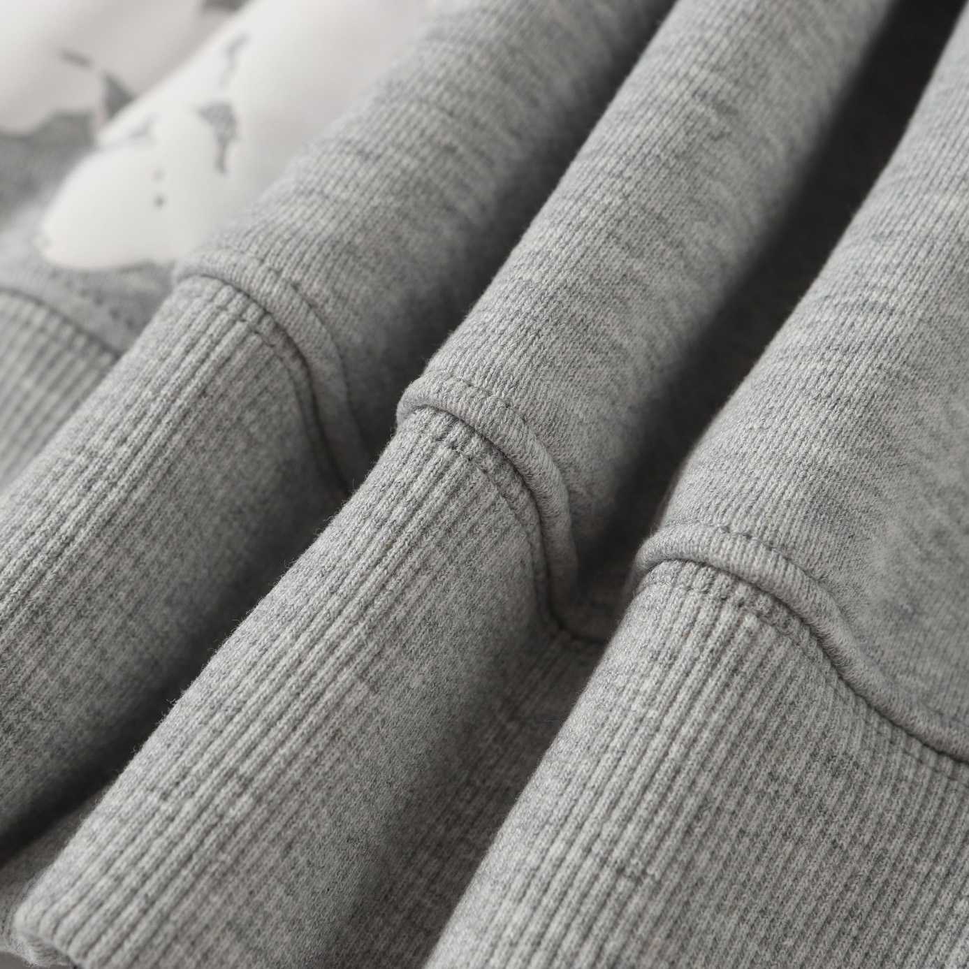 Denim Tears Cotton Wreath Zip Hoodie Grey - EUR FASHION